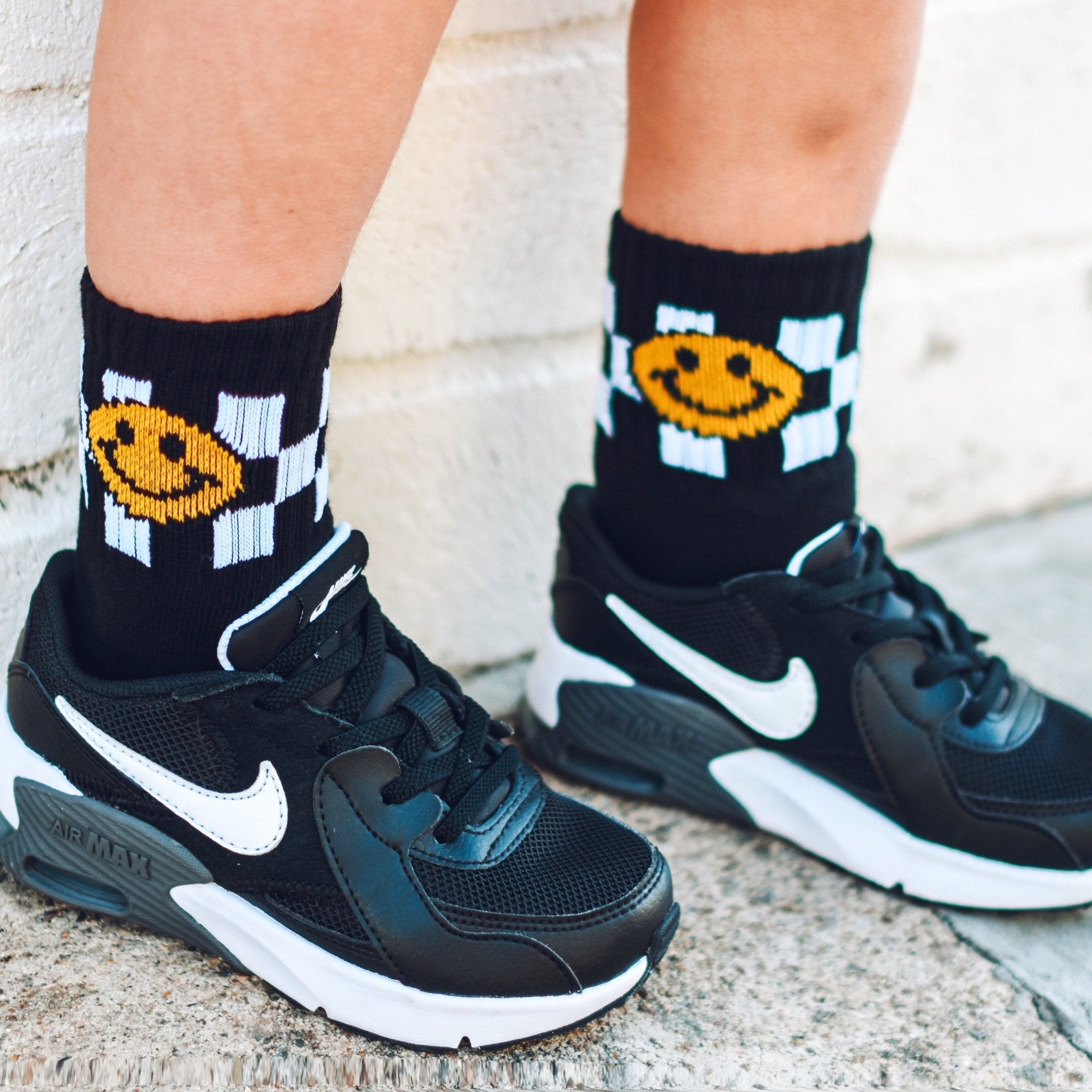 Black Smiley Socks - George Hats