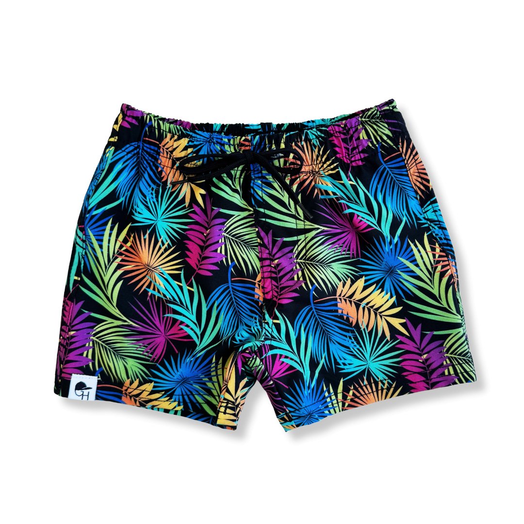 Bright Palm Leaf Hybrid Swim Shorts - George Hats