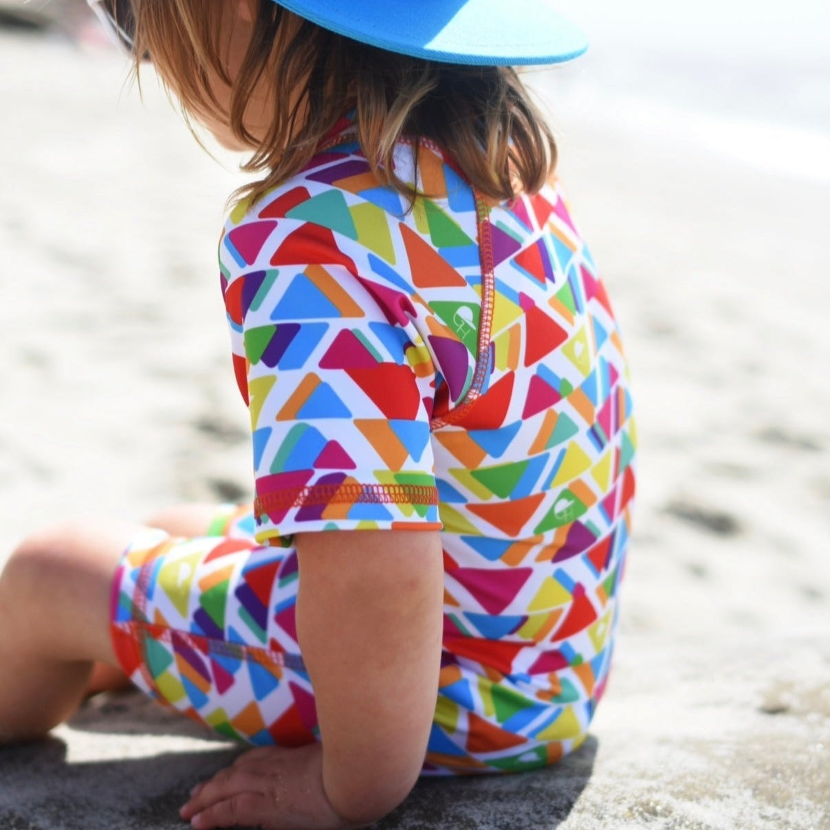 Bright Triangles Sunsuit - George Hats