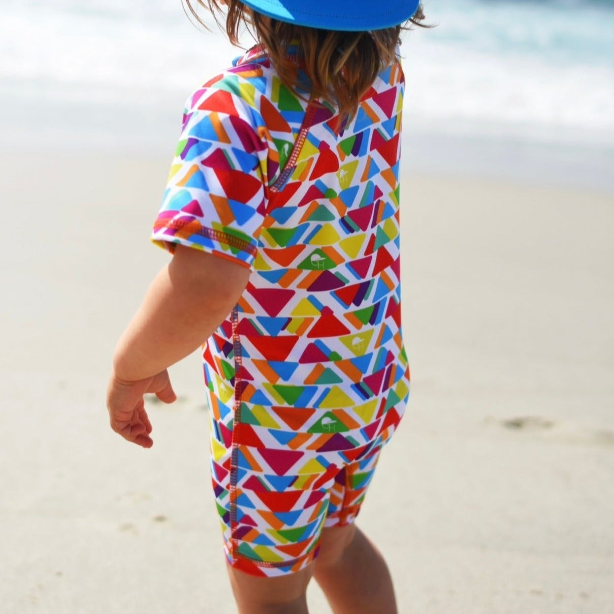 Bright Triangles Sunsuit - George Hats