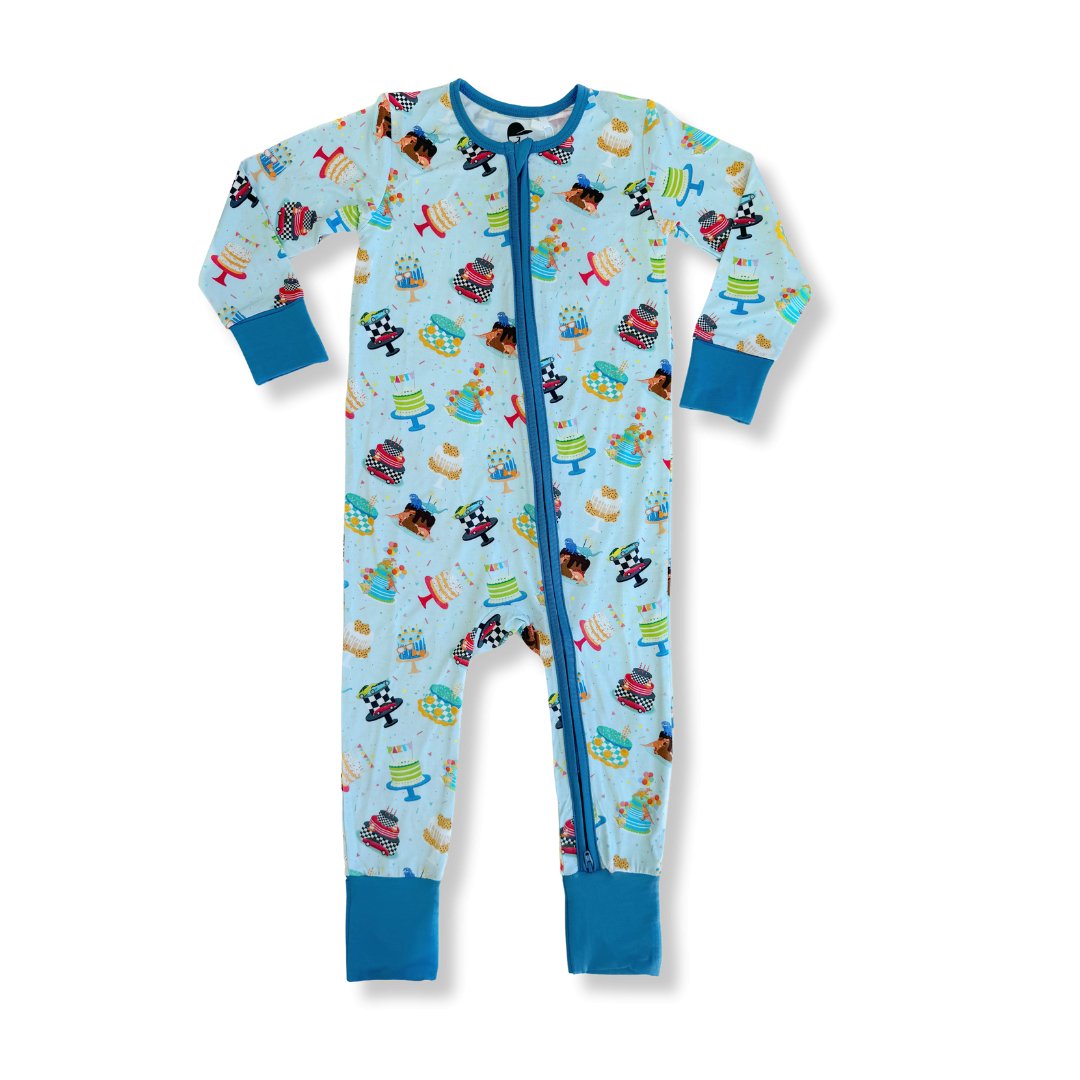 Cakes Zippered One Piece Pajama - George Hats