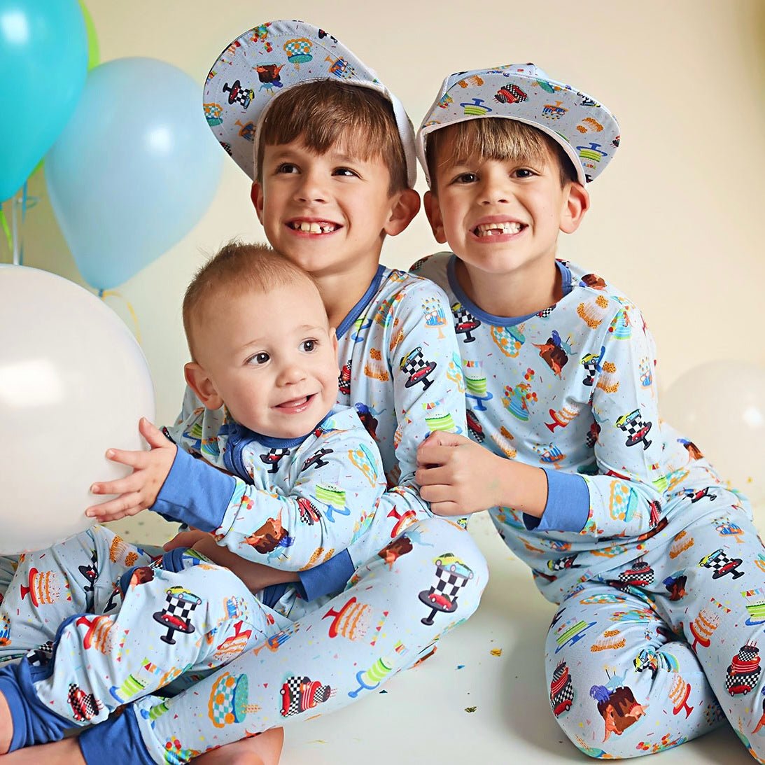 Cakes Zippered One Piece Pajama - George Hats