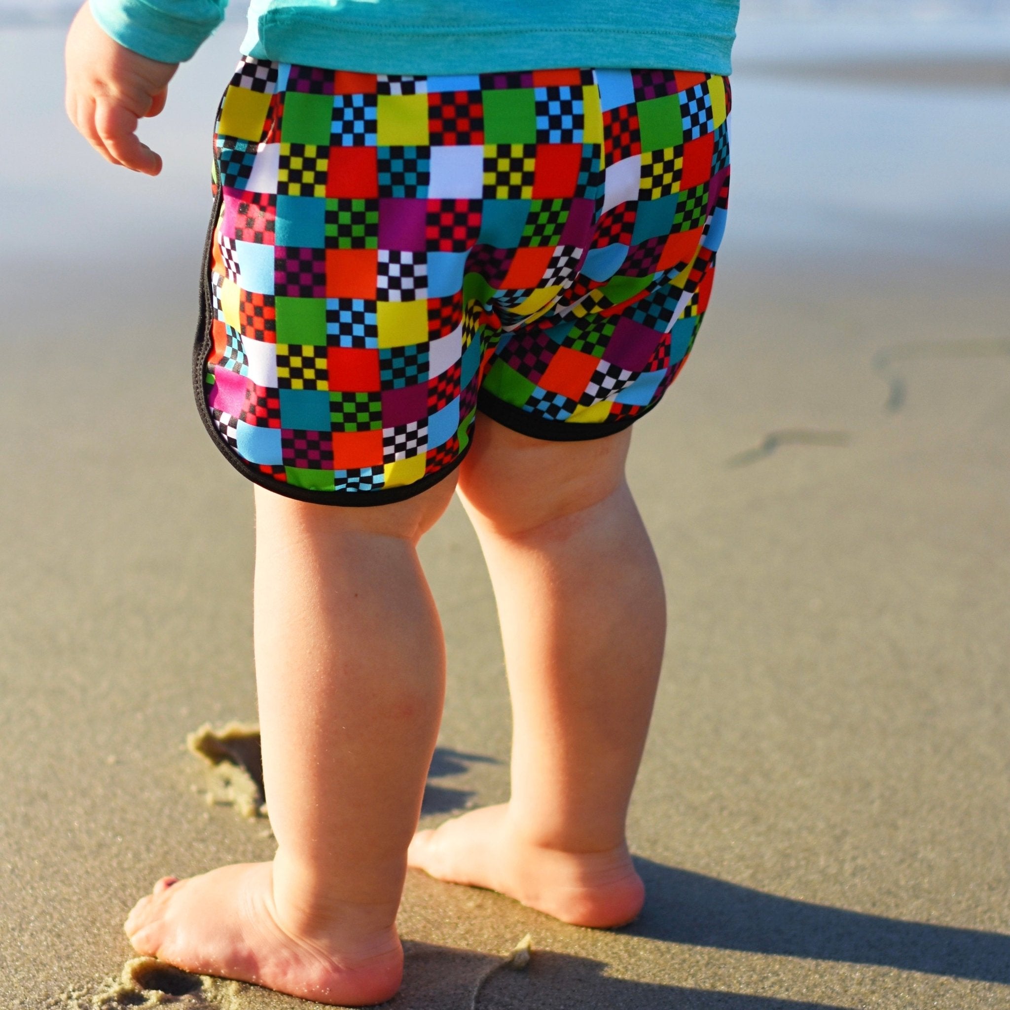 Check Quilted Track Swim Shorts - George Hats