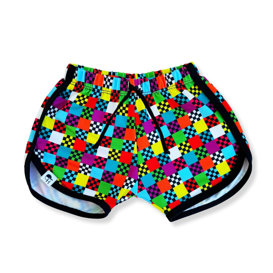 Check Quilted Track Swim Shorts - George Hats