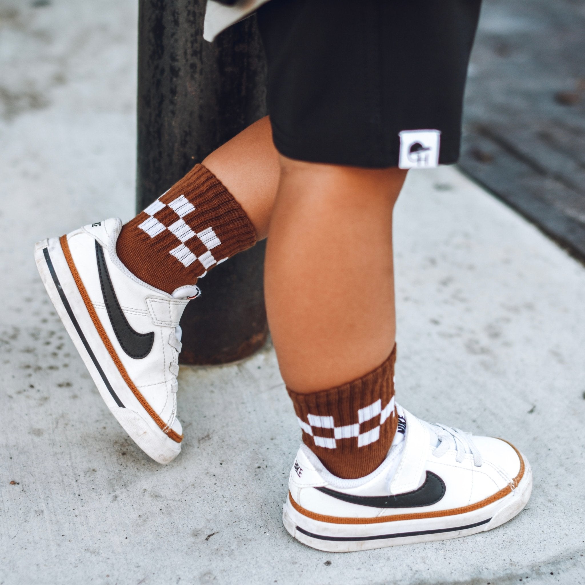 Checkered Crew Socks - George Hats