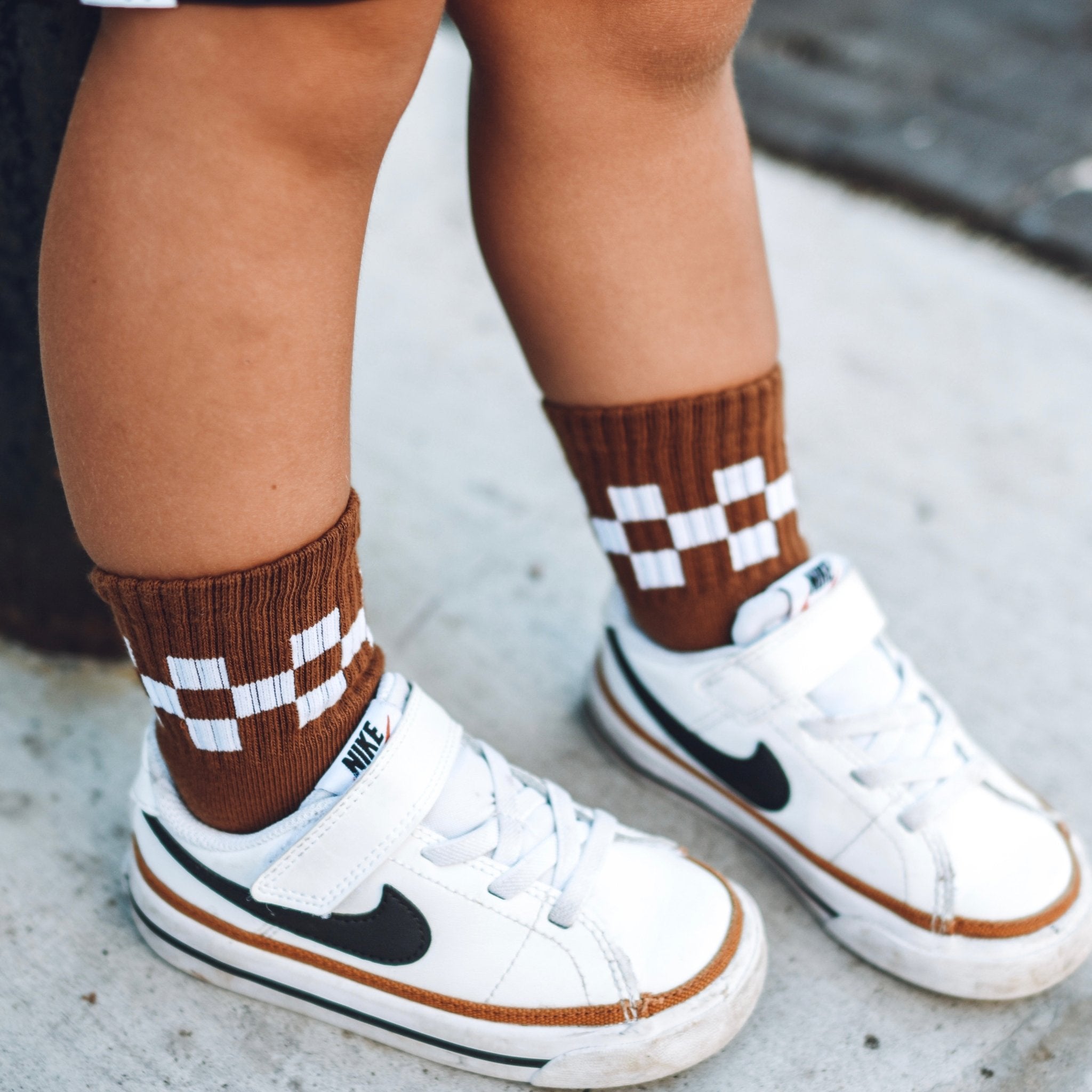 Checkered Crew Socks - George Hats