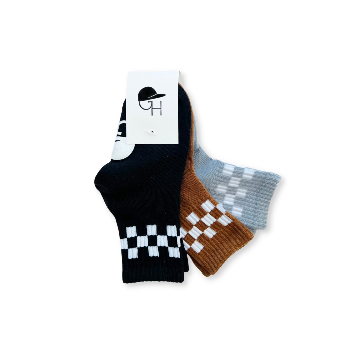 Checkered Crew Socks - George Hats