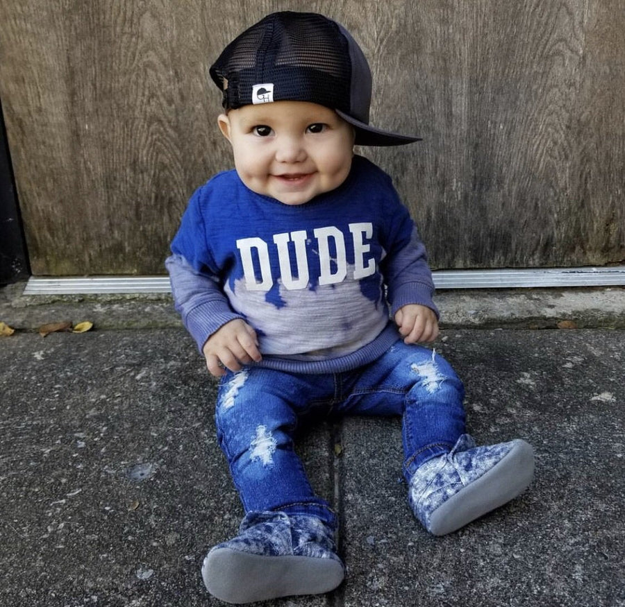 Grey Baby Trucker Hat | Kids Snapback Trucker Hats | George Hats