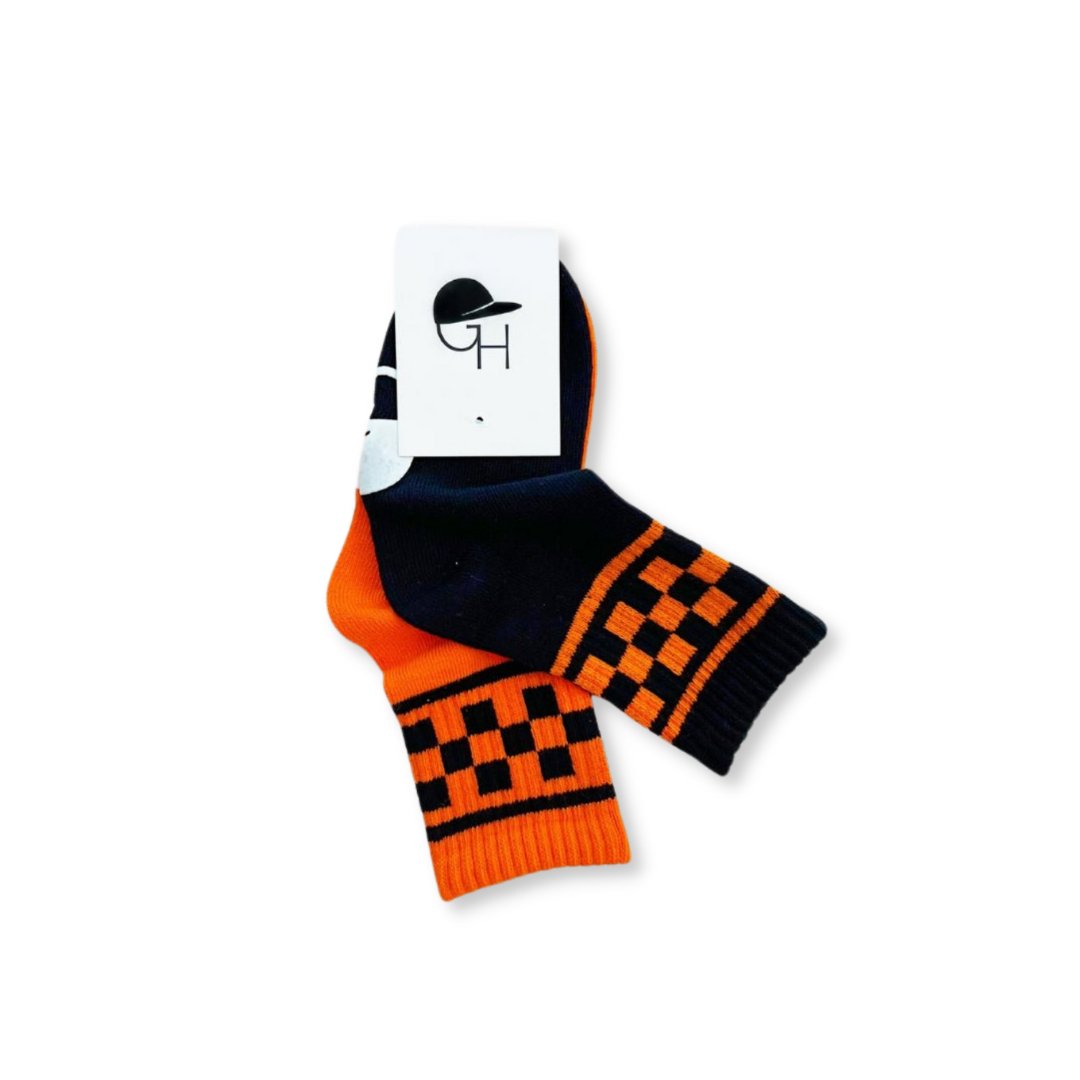 Halloween Checkered Crew Socks - George Hats