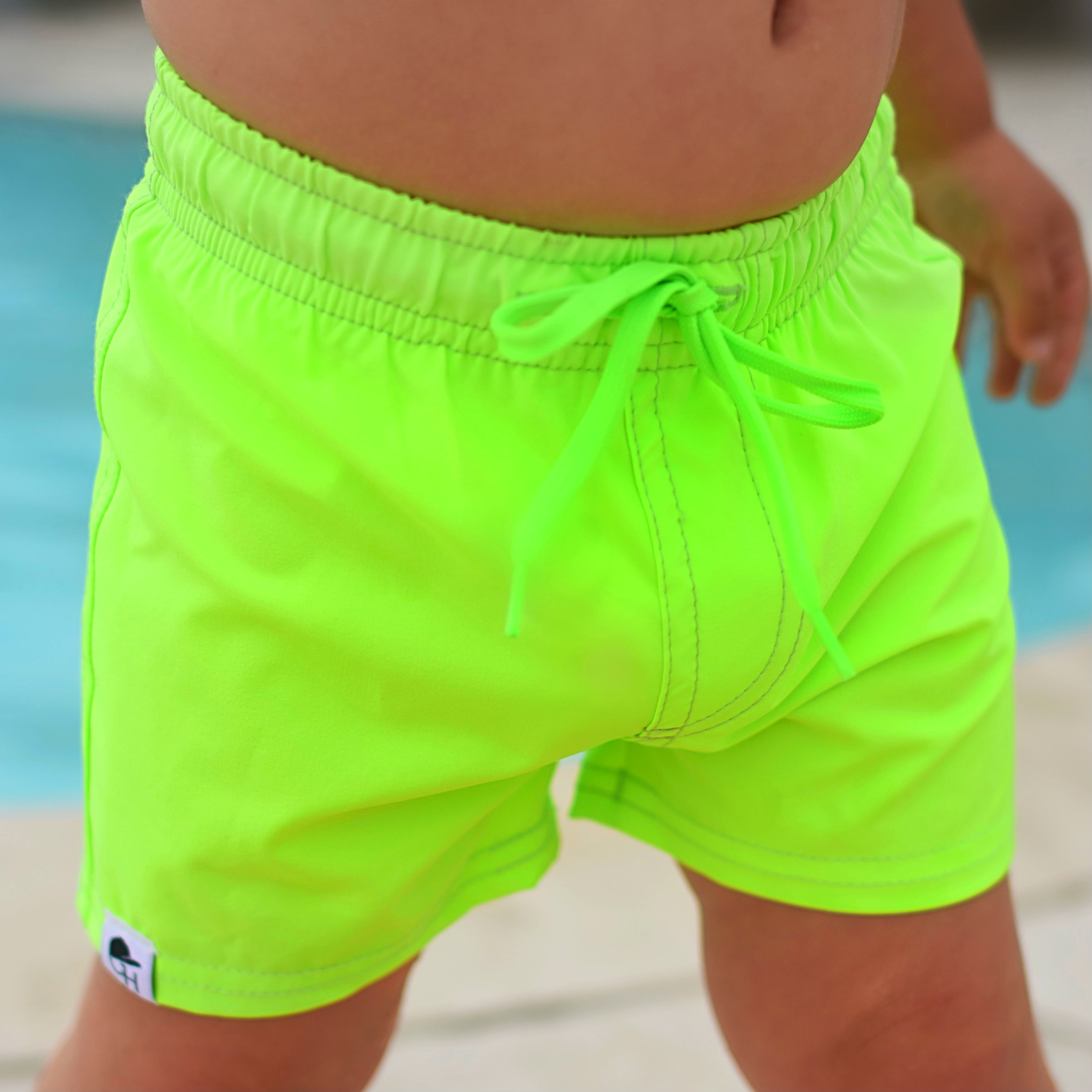 Neon Green Swim Shorts from George Hats