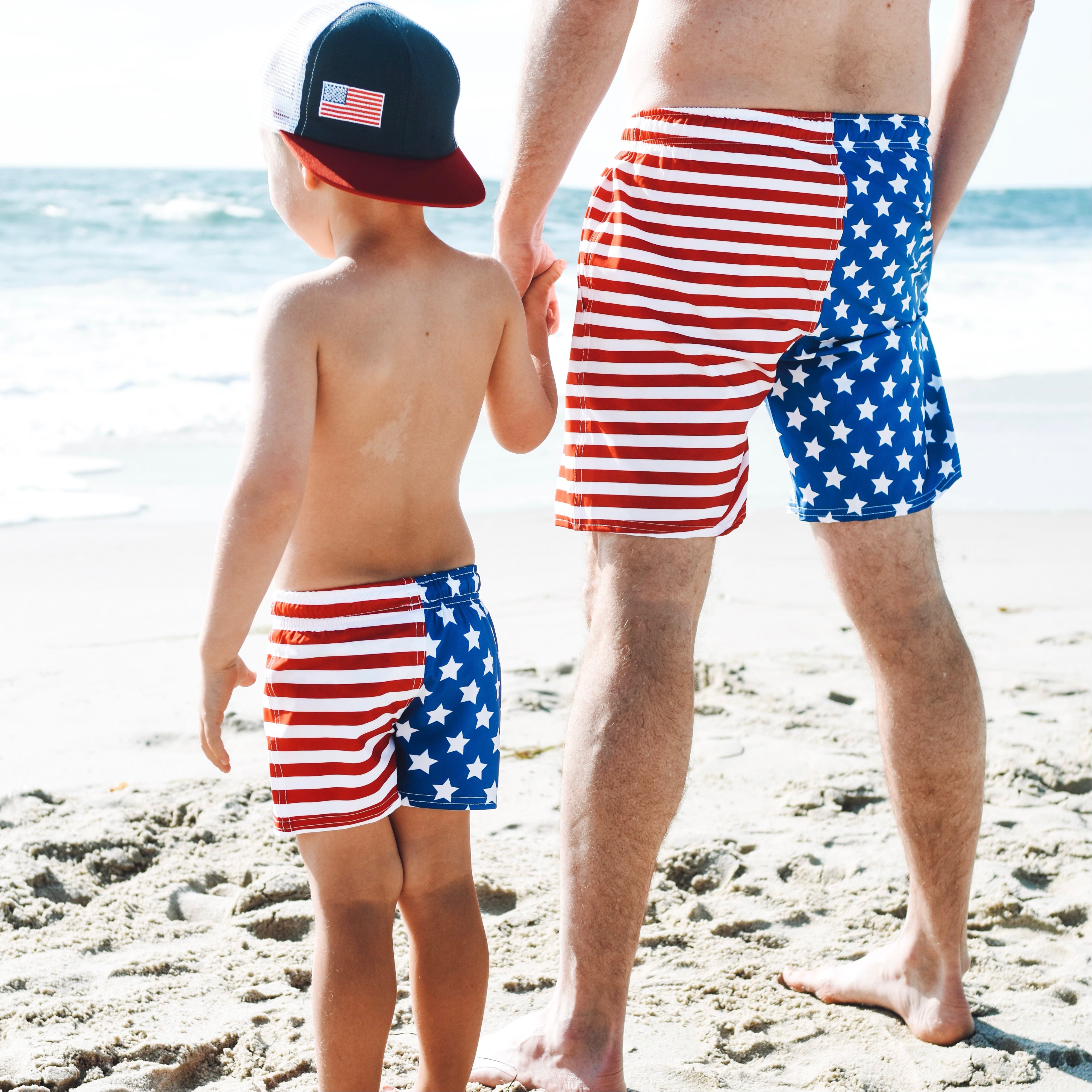 Patriotic swim shorts sales