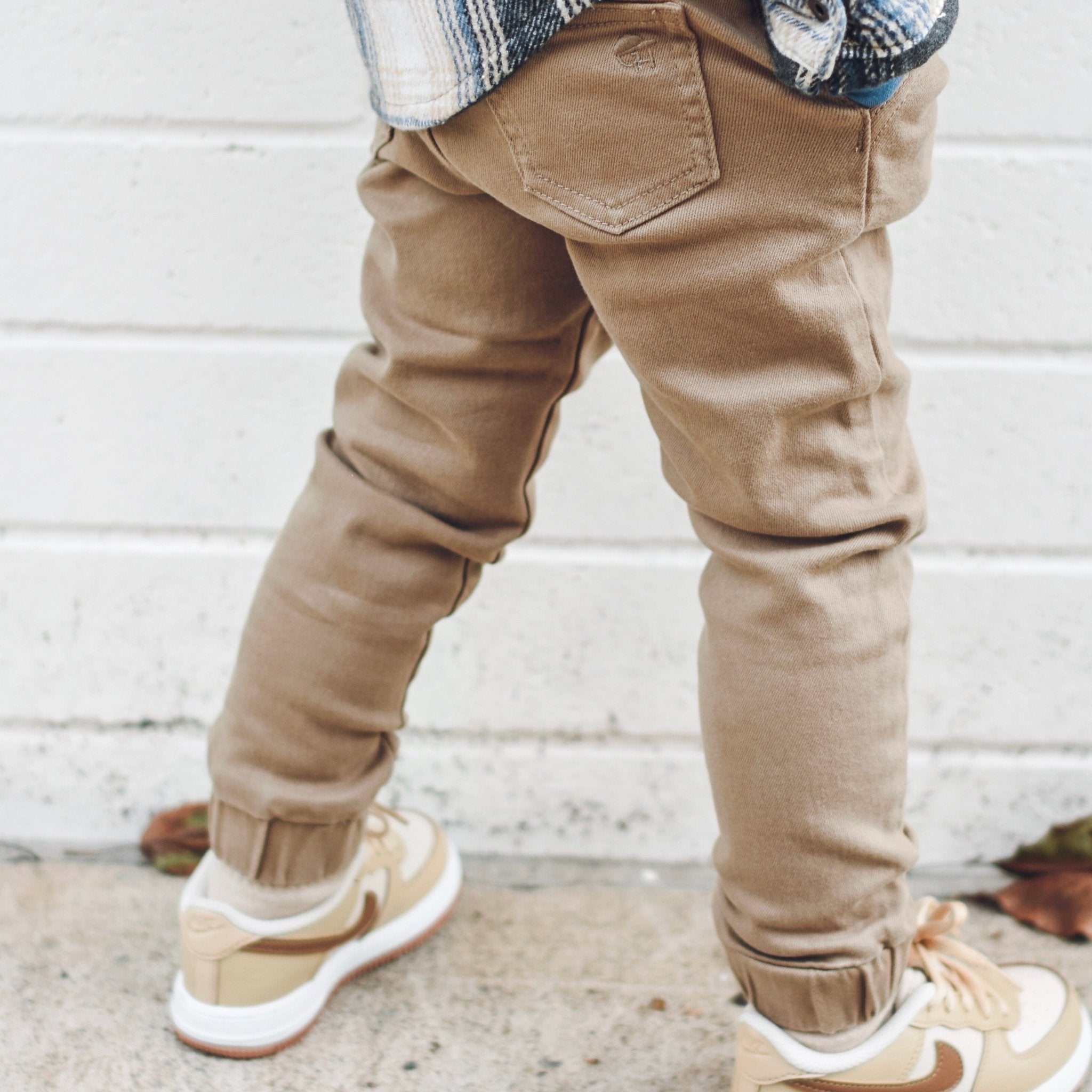 Khaki Denim Jogger Pants - George Hats