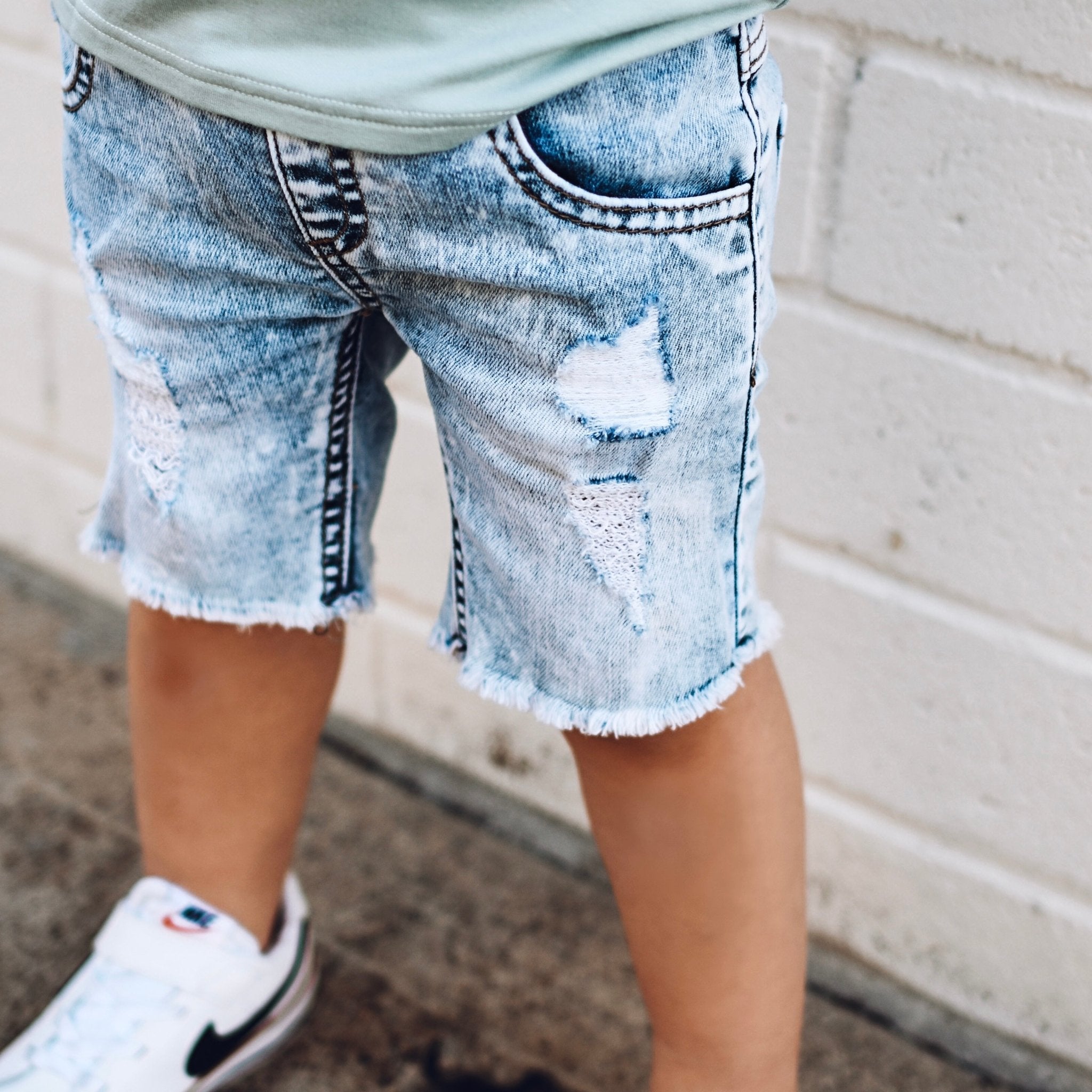 Light Denim Shorts - George Hats