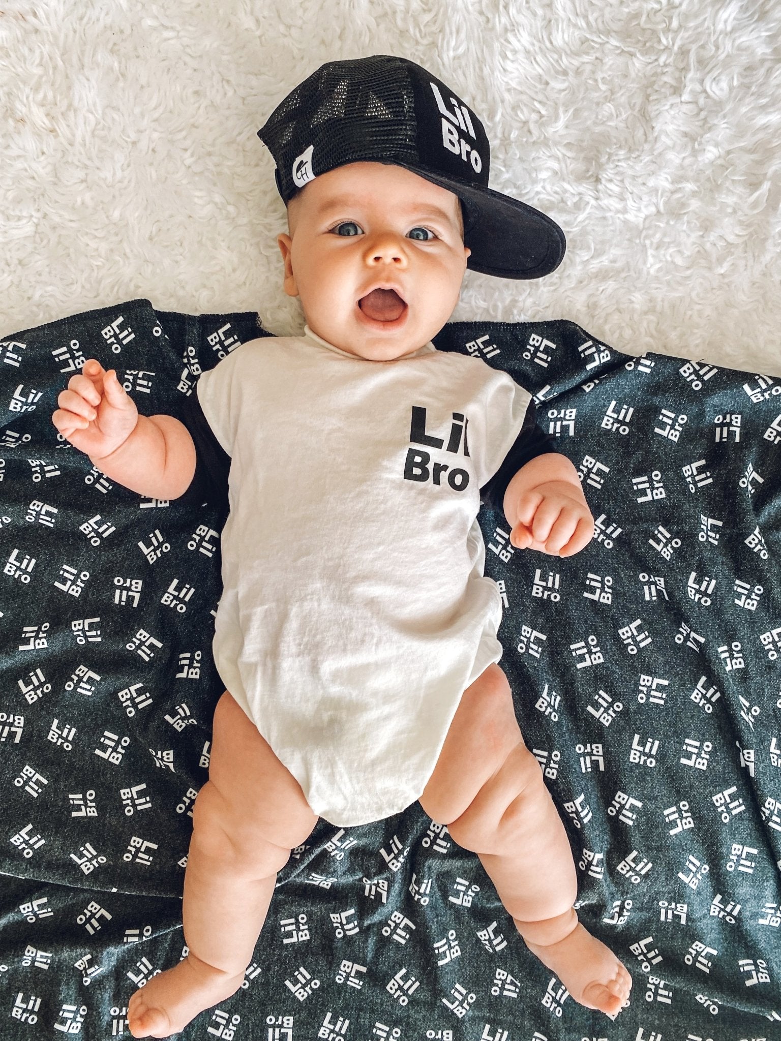 Lil Bro Baby Romper - George Hats