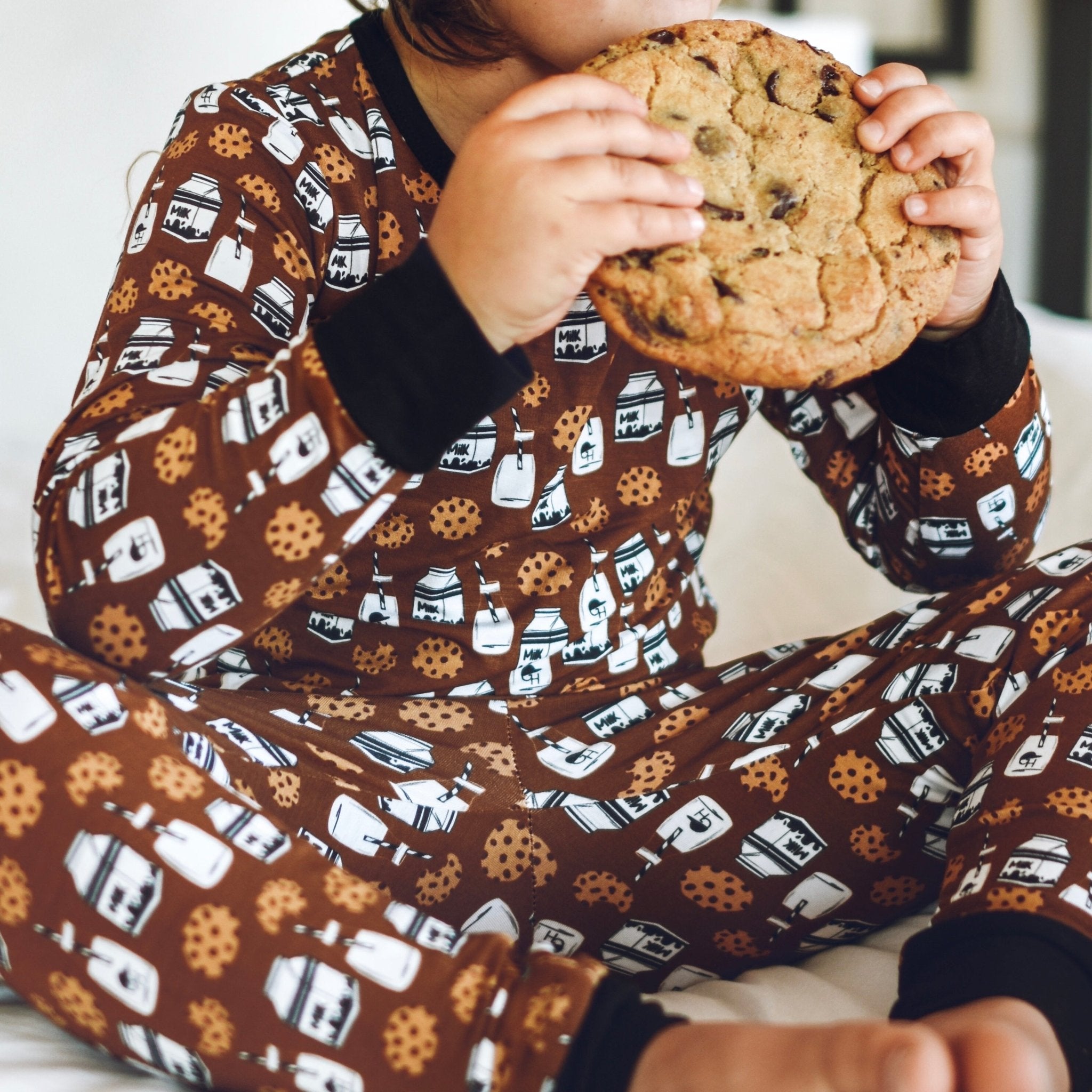 Milk & Cookies Long Sleeve Pajamas - George Hats