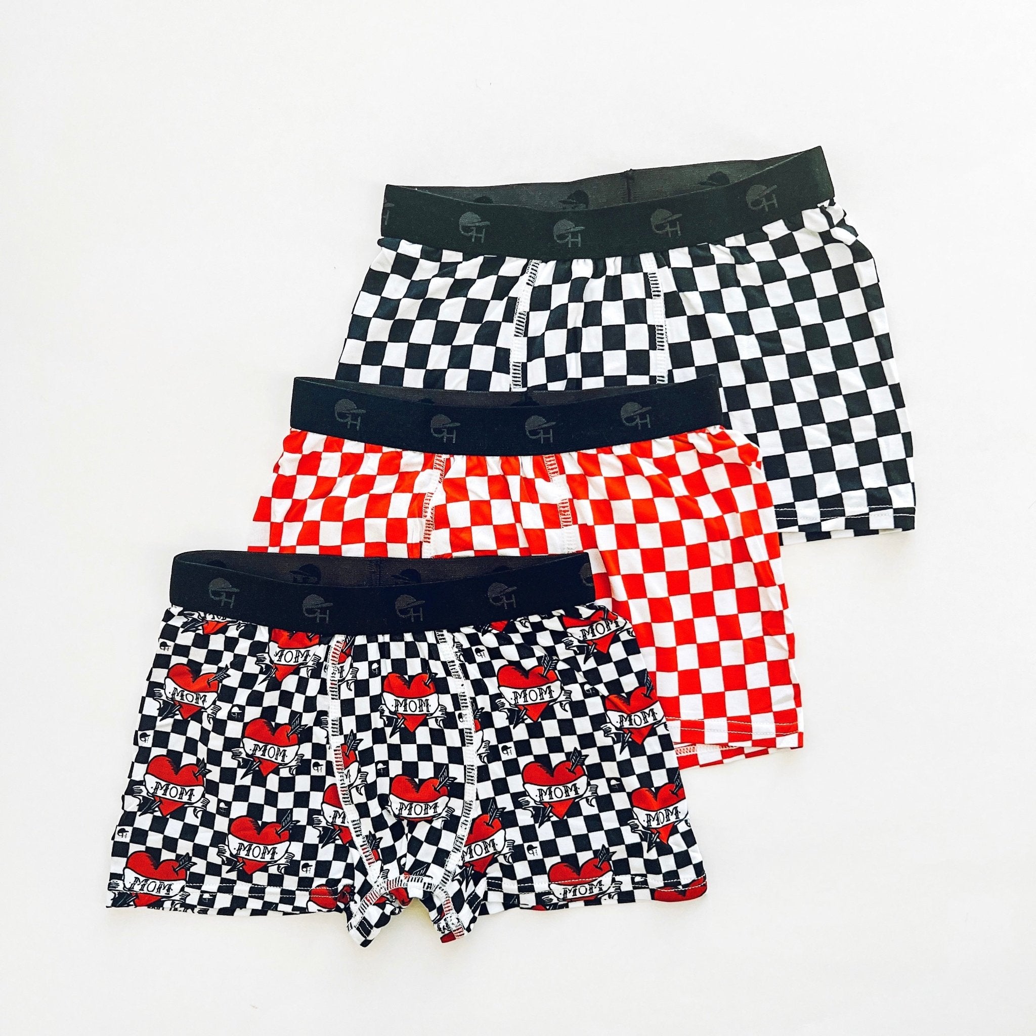 Mom Checker Boxer Briefs - George Hats