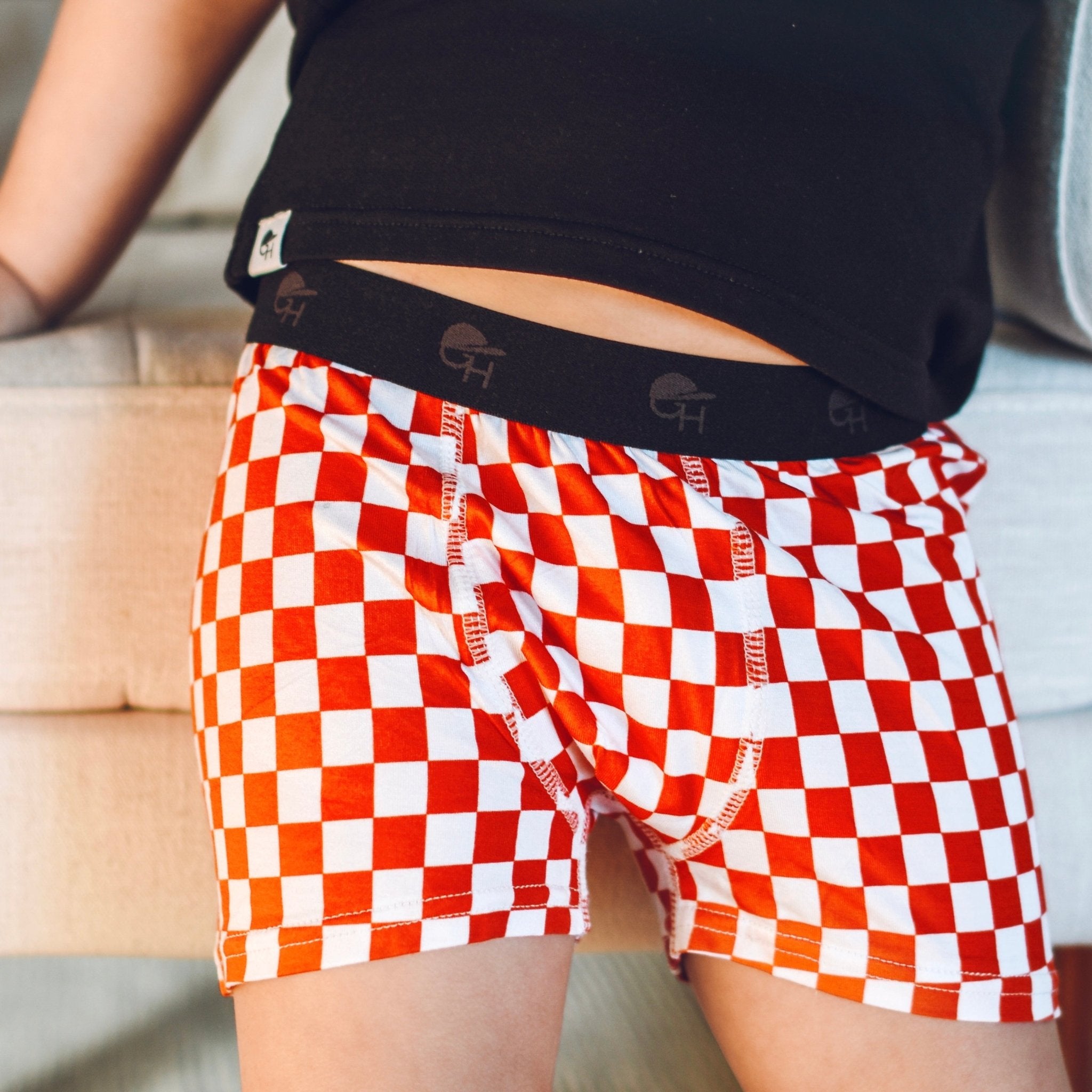 Mom Checker Boxer Briefs - George Hats