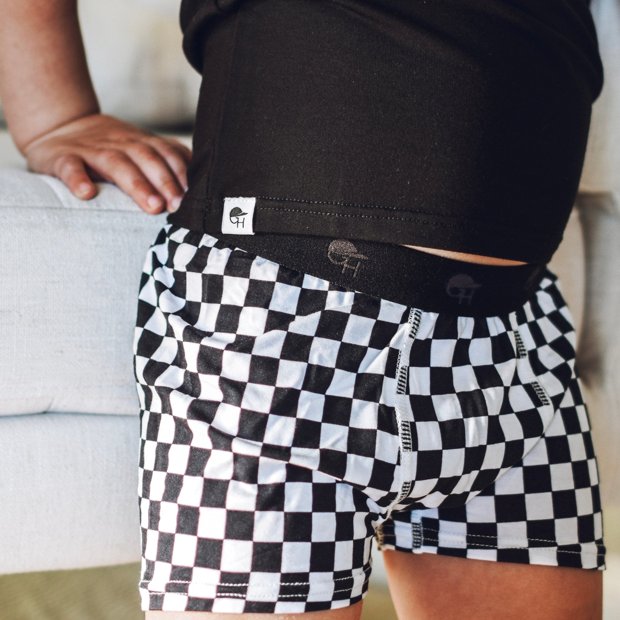 Mom Checker Boxer Briefs - George Hats