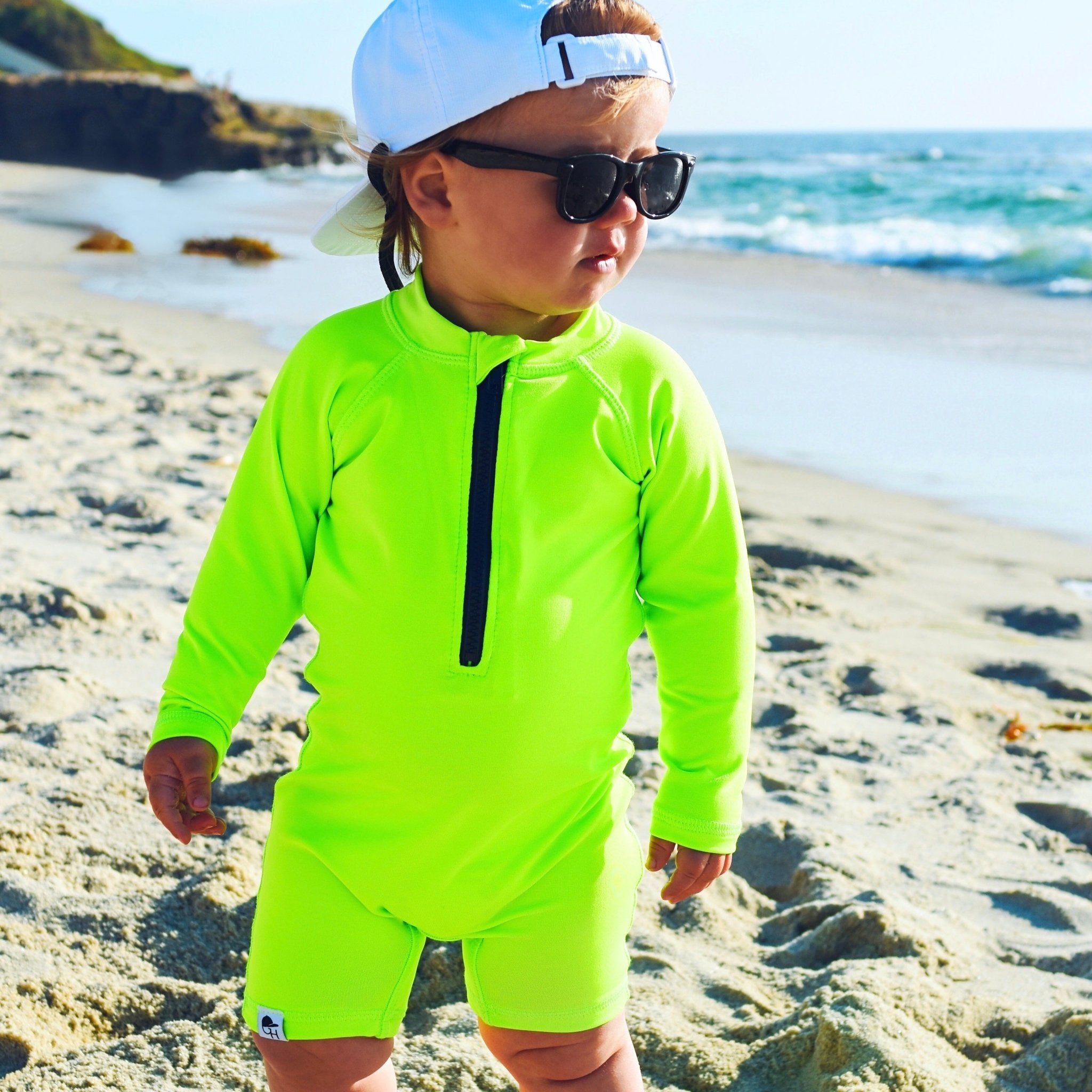 Check Long Sleeve Sunsuit