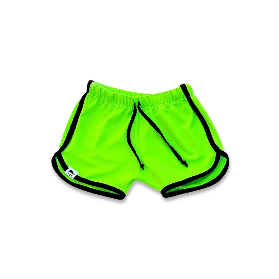 Neon Green Track Swim Shorts - George Hats