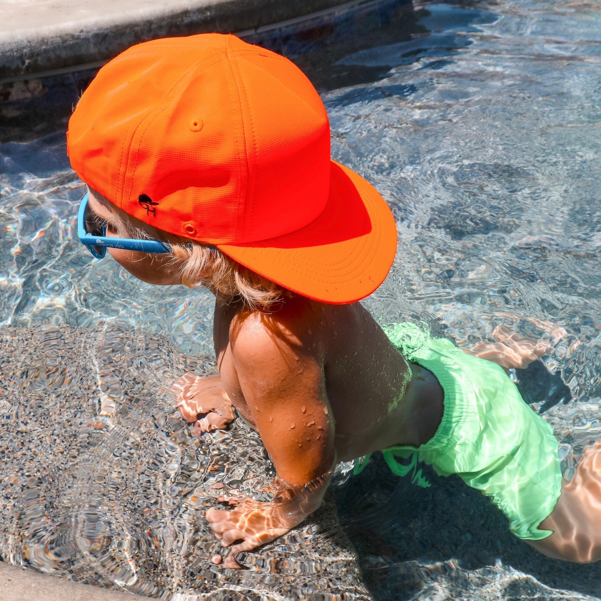 Neon Orange Surf Hat - George Hats