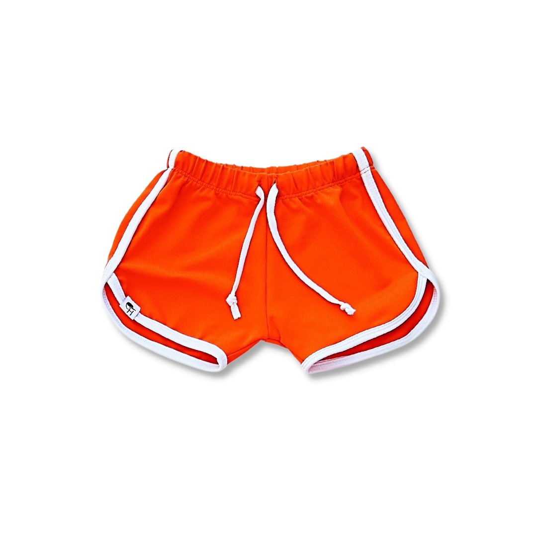 Neon Orange Track Swim Shorts - George Hats