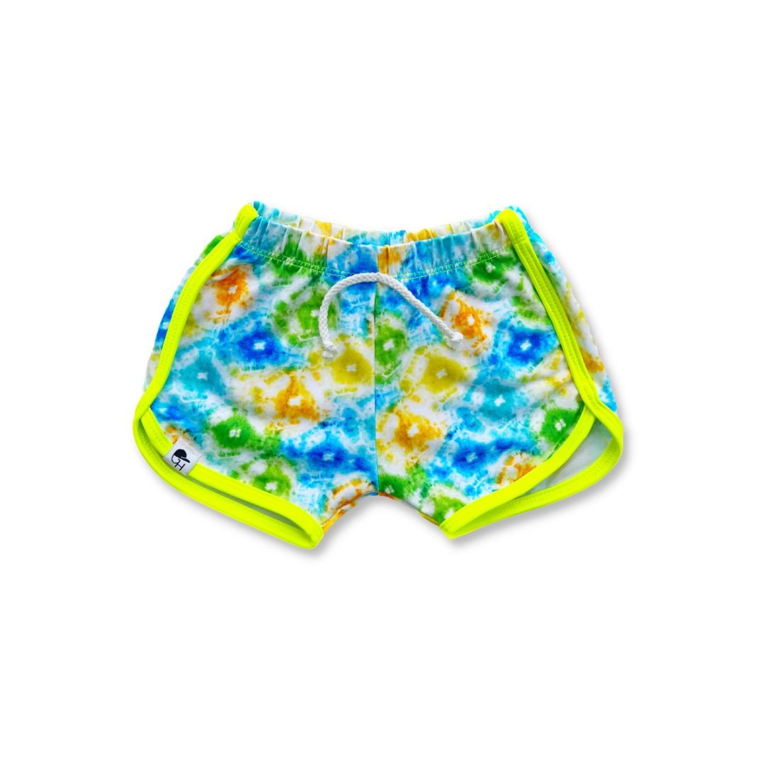 Neon TieDye Track Swim Shorts - George Hats