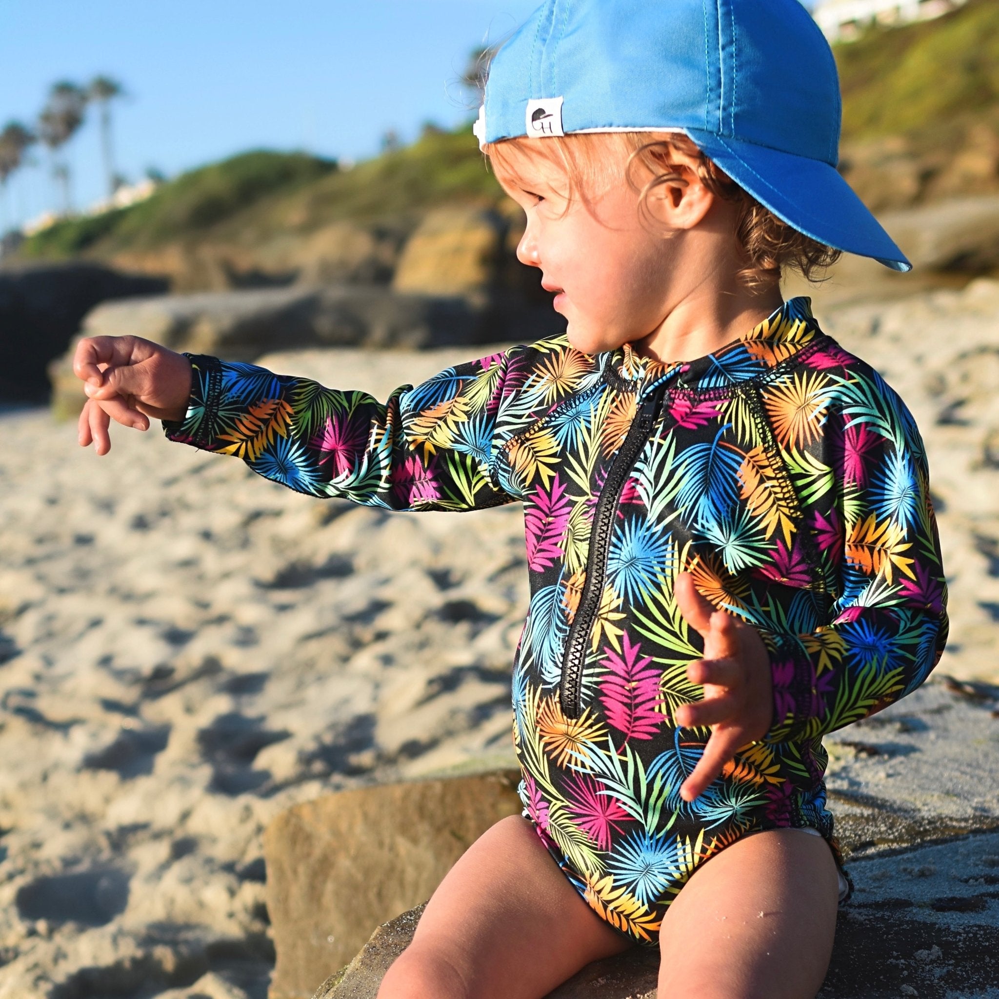 PRE-ORDER Girls Palm Leaf Swim Suit - George Hats