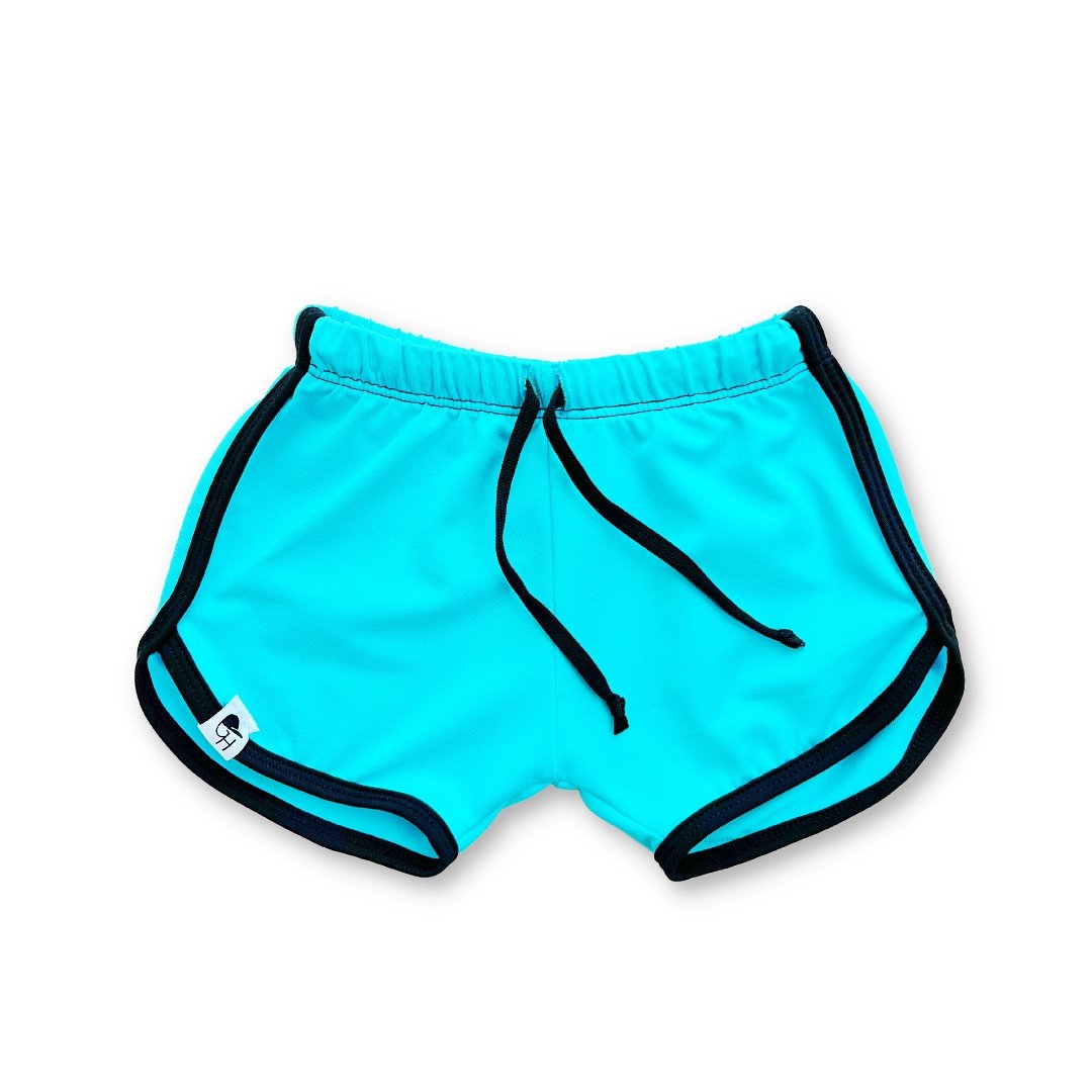 PRE-ORDER Neon Blue Track Swim Shorts - George Hats
