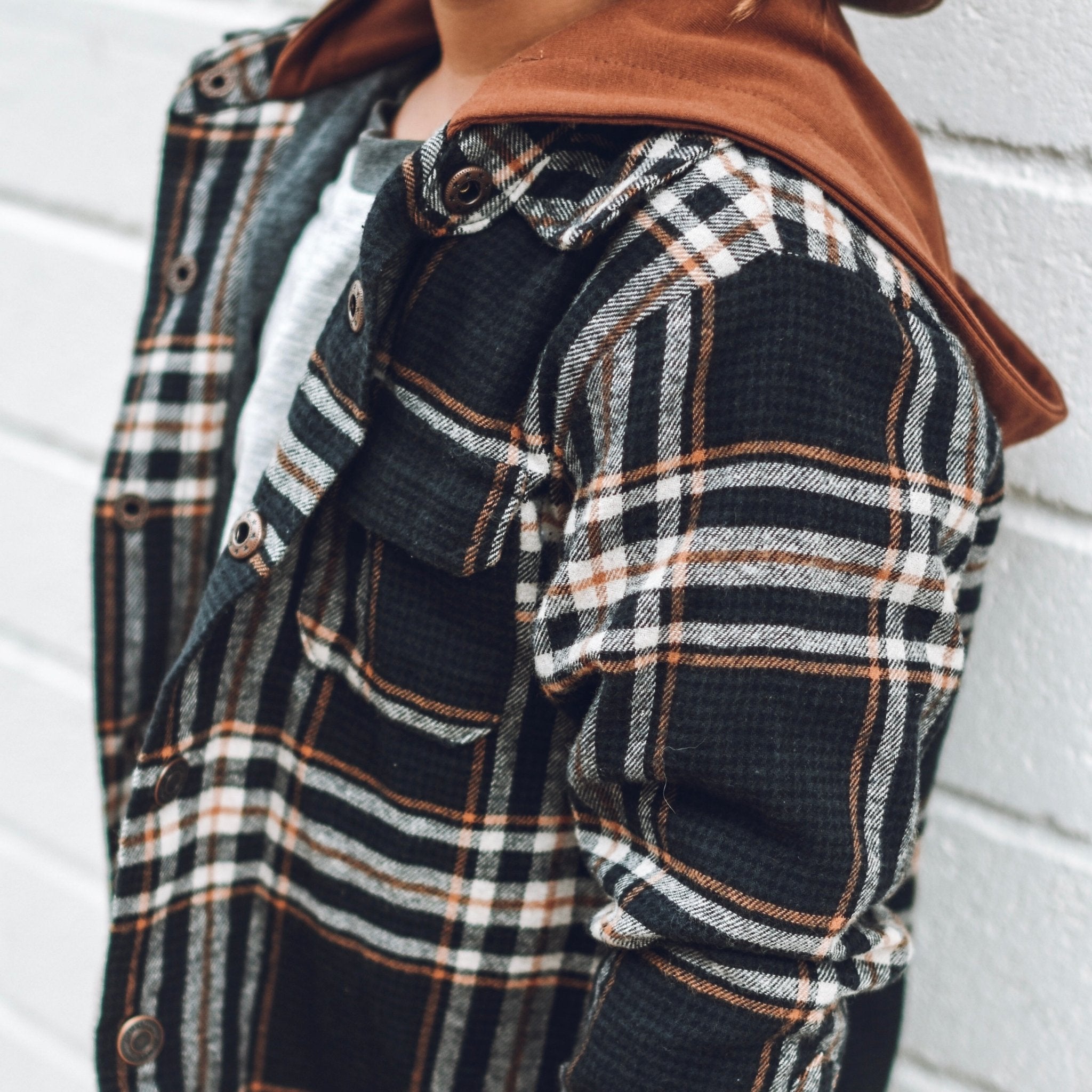 PRE-ORDER Plaid Hooded Flannel - George Hats