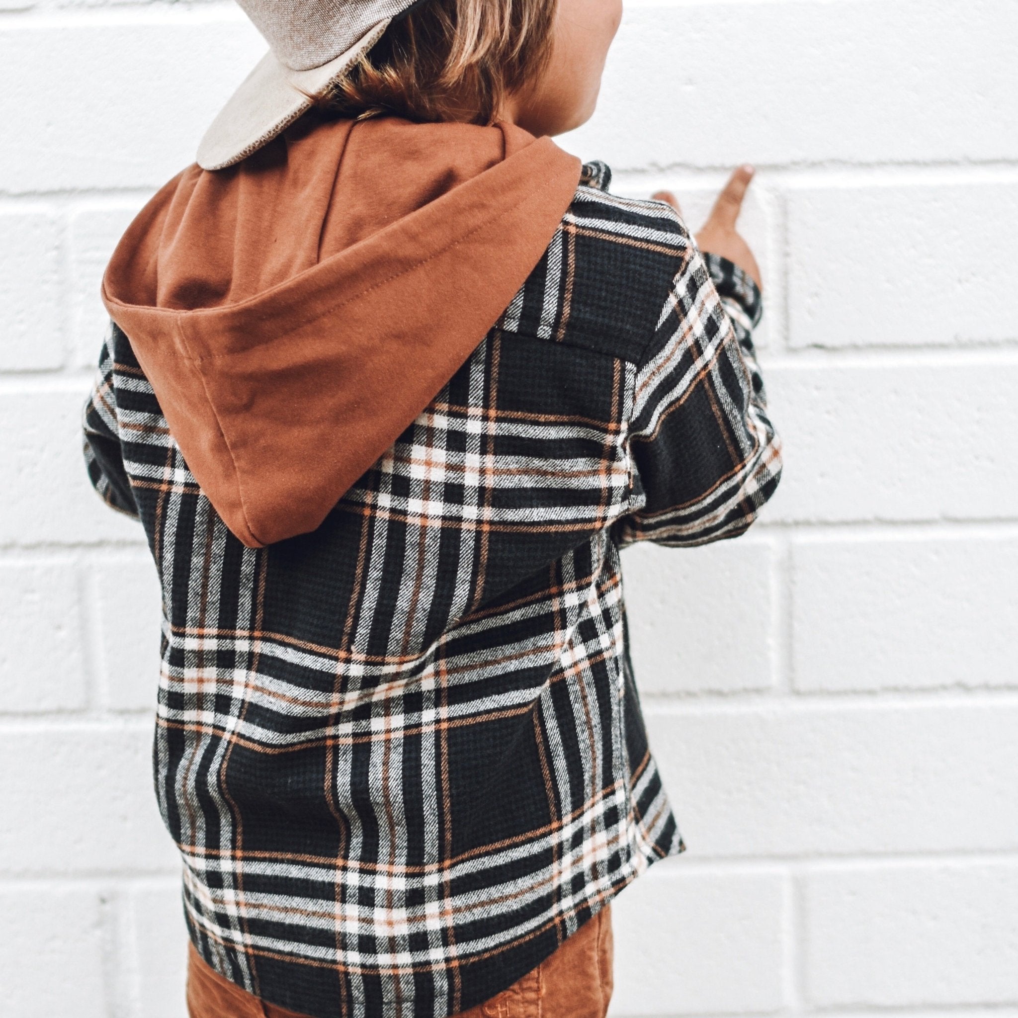 PRE-ORDER Plaid Hooded Flannel - George Hats