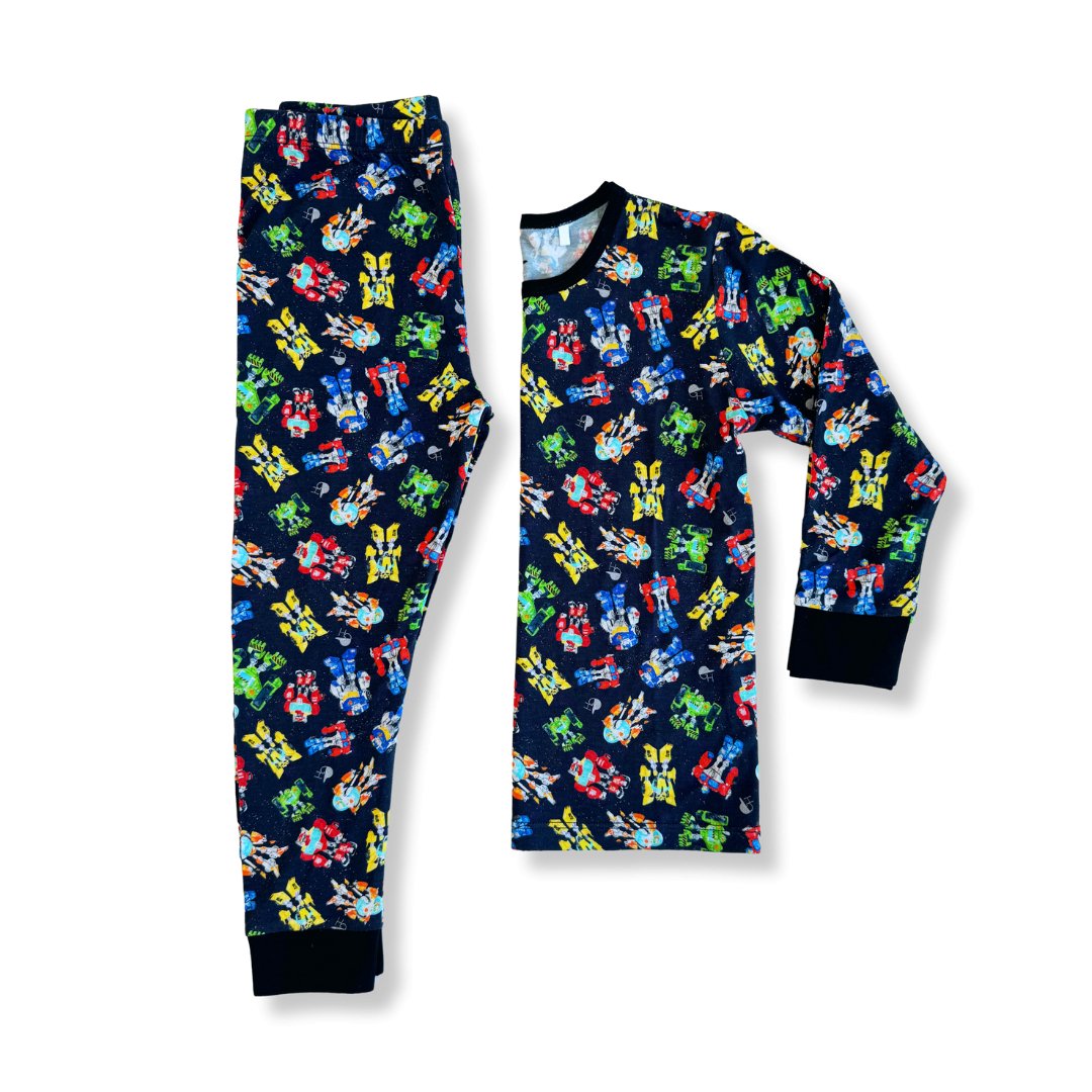 Robot Long Sleeve Pajamas - George Hats