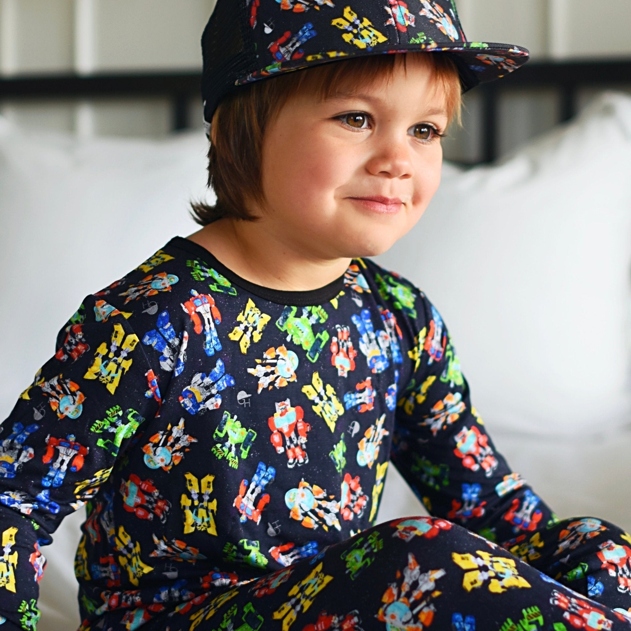 Robot Long Sleeve Pajamas - George Hats