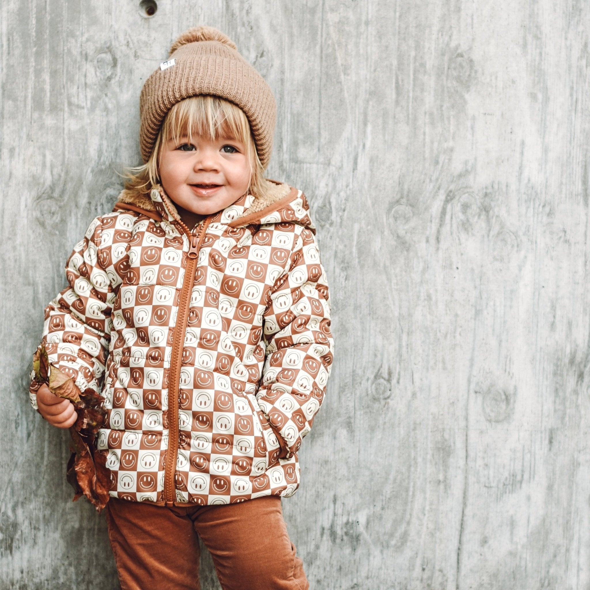 Smiley Check Winter Puffer Jacket - George Hats