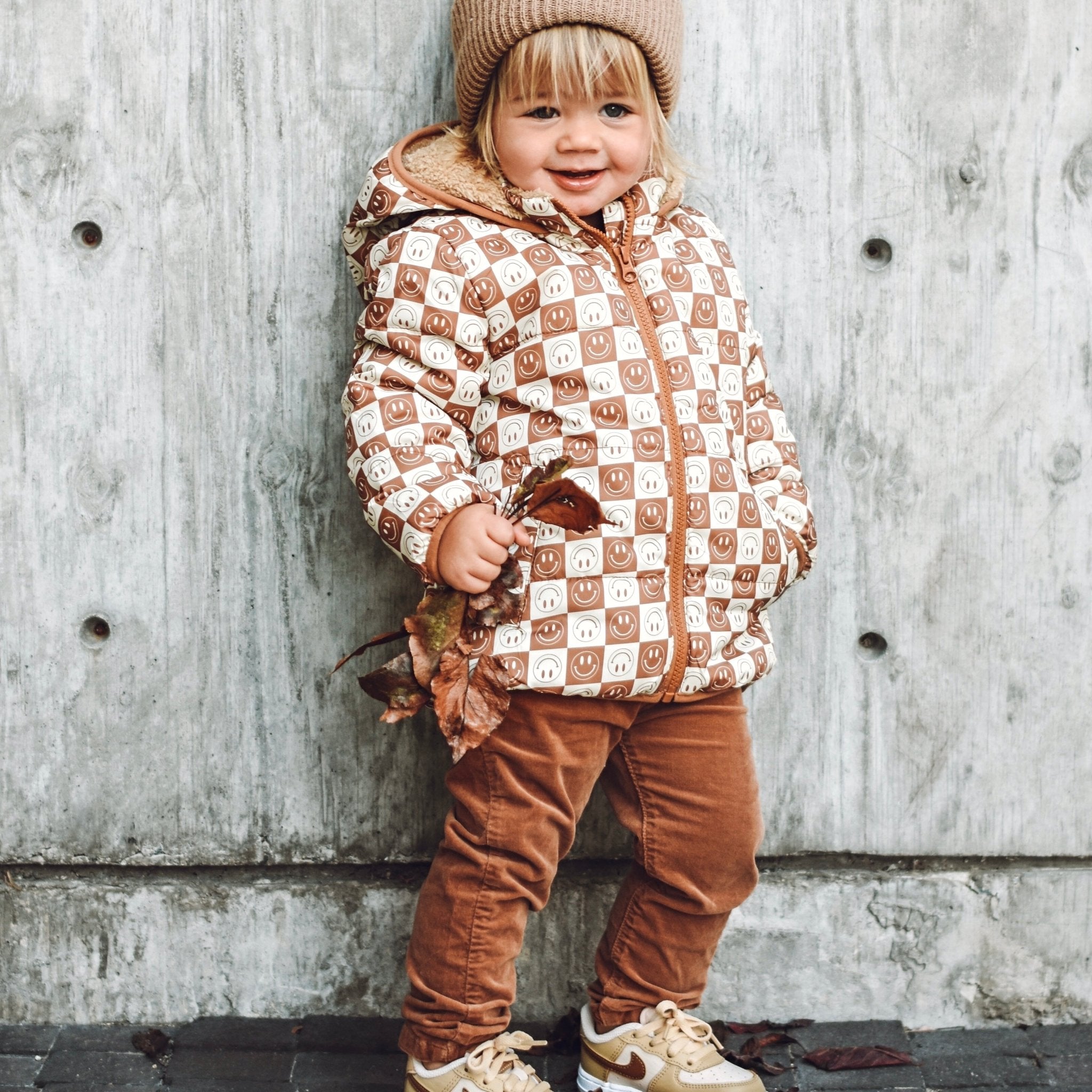 Smiley Check Winter Puffer Jacket - George Hats