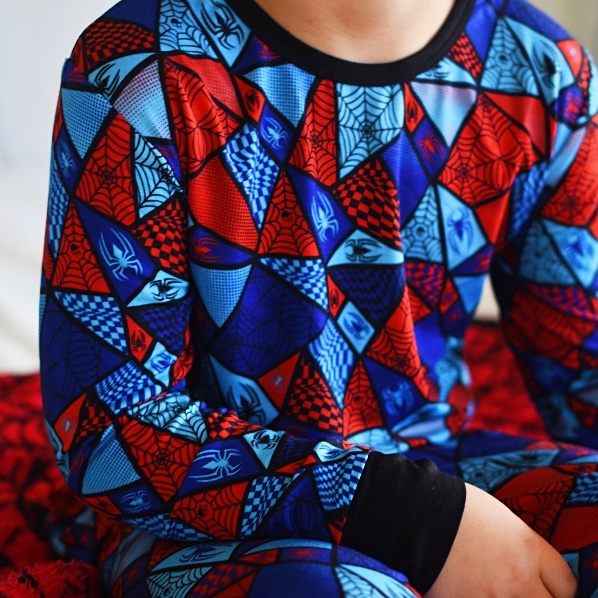 Spider Check Long Sleeve Pajamas - George Hats