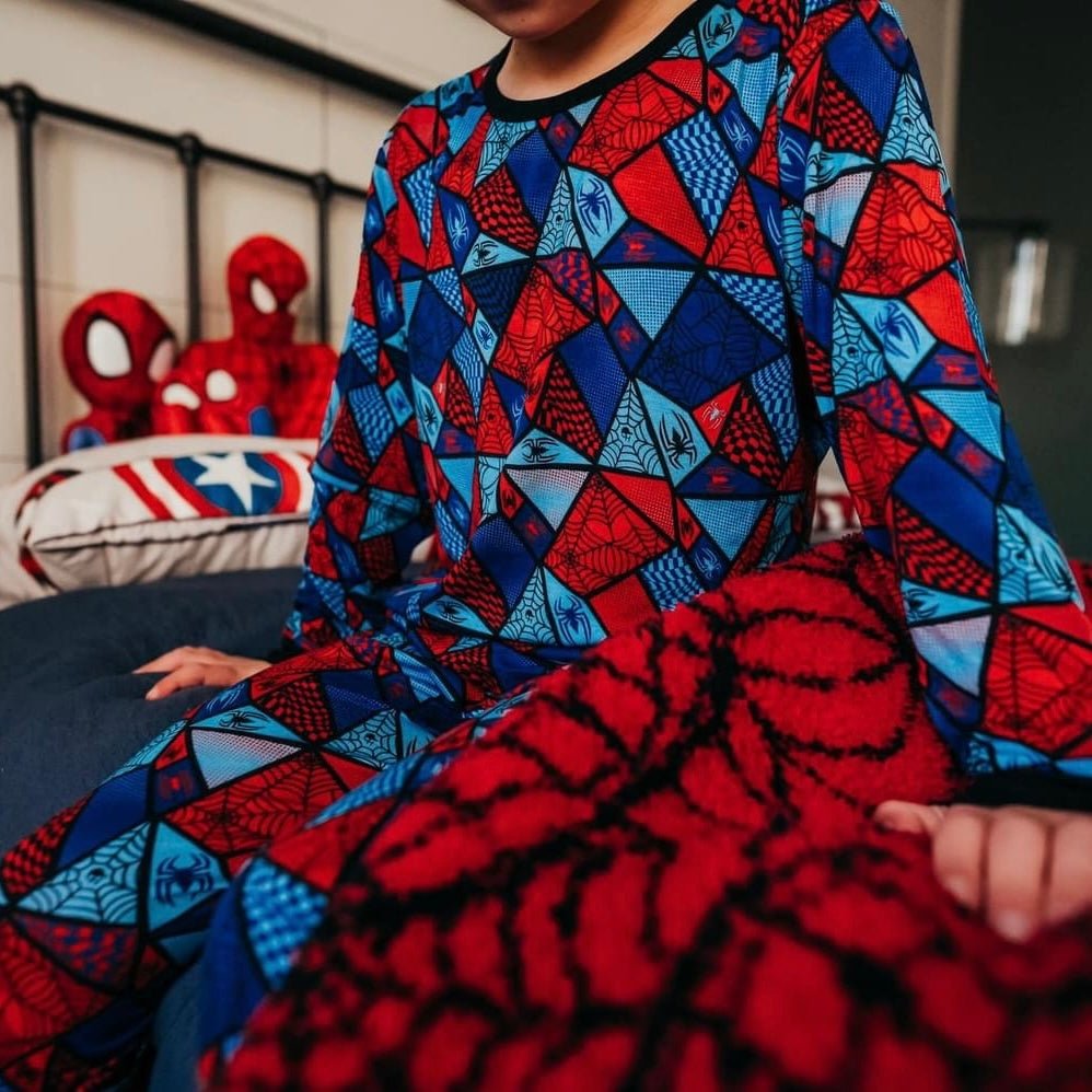 Spider Check Long Sleeve Pajamas - George Hats