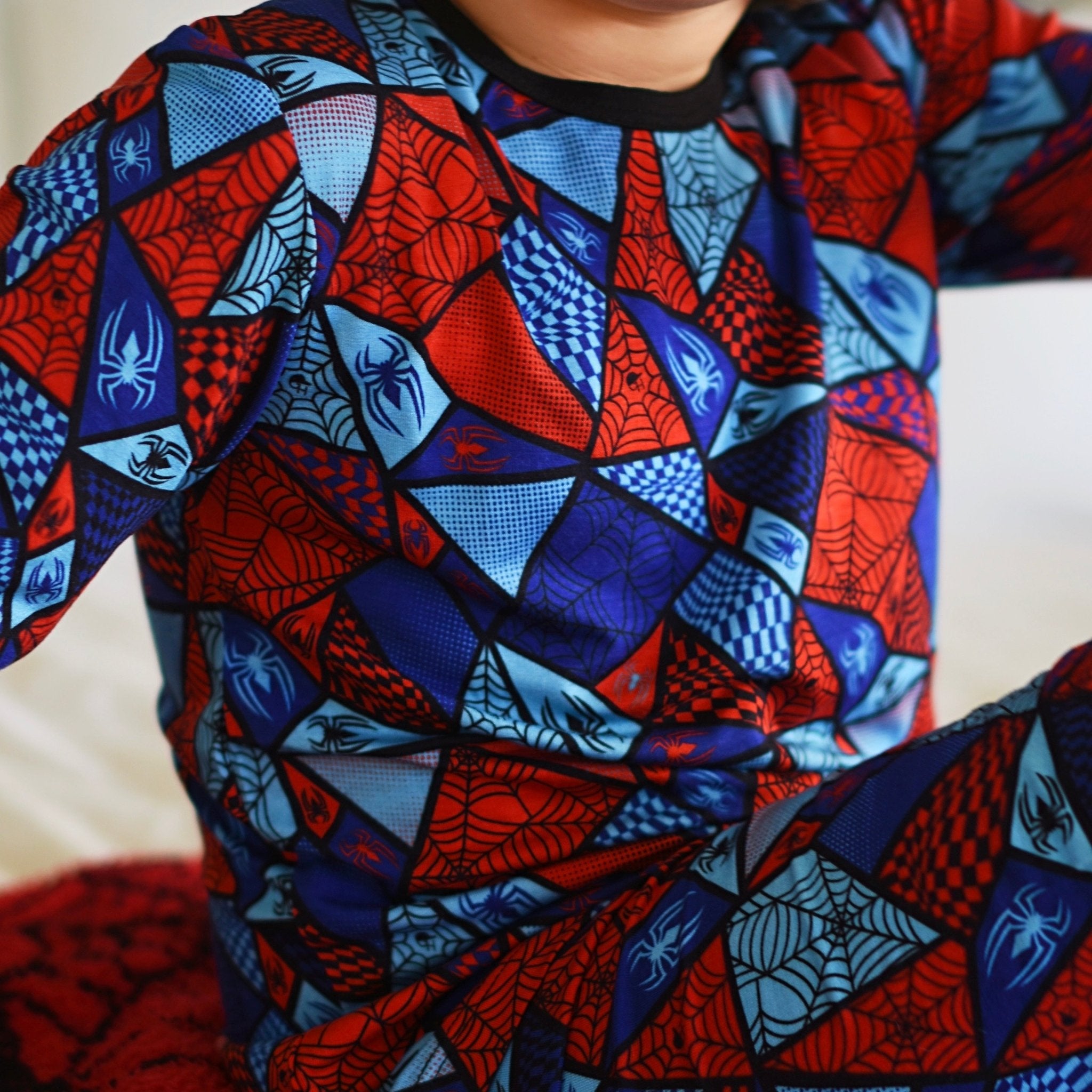 Spider Check Long Sleeve Pajamas - George Hats