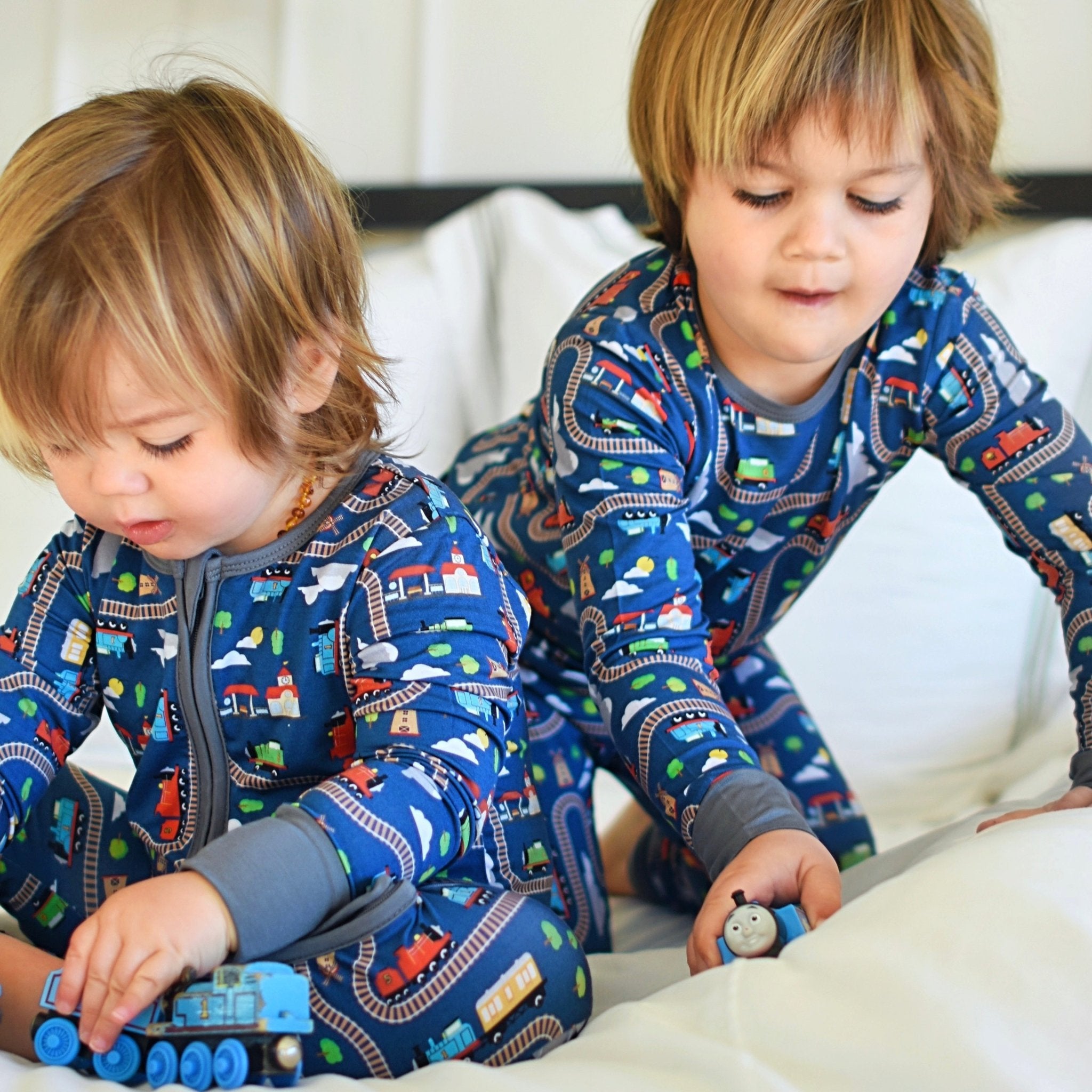 Trains Long Sleeve Pajamas - George Hats