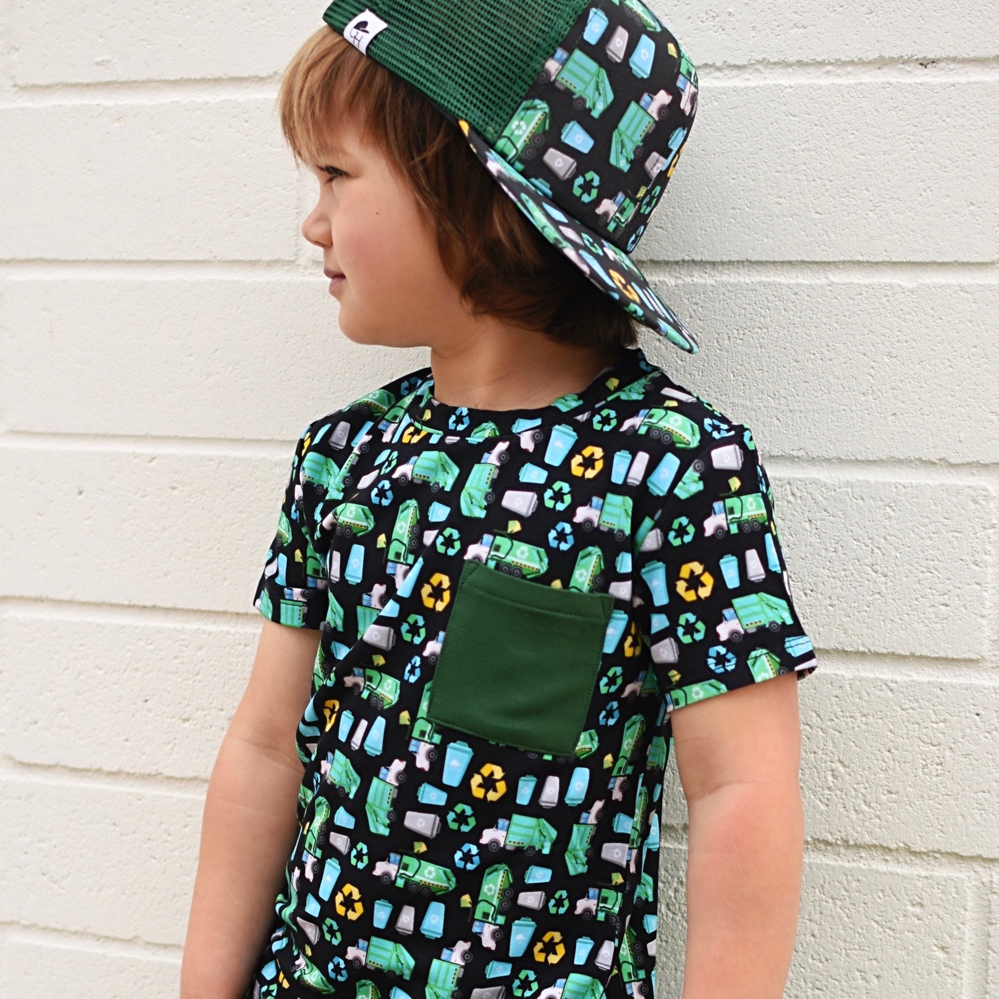 Trash Truck Bamboo Pocket Tee - George Hats