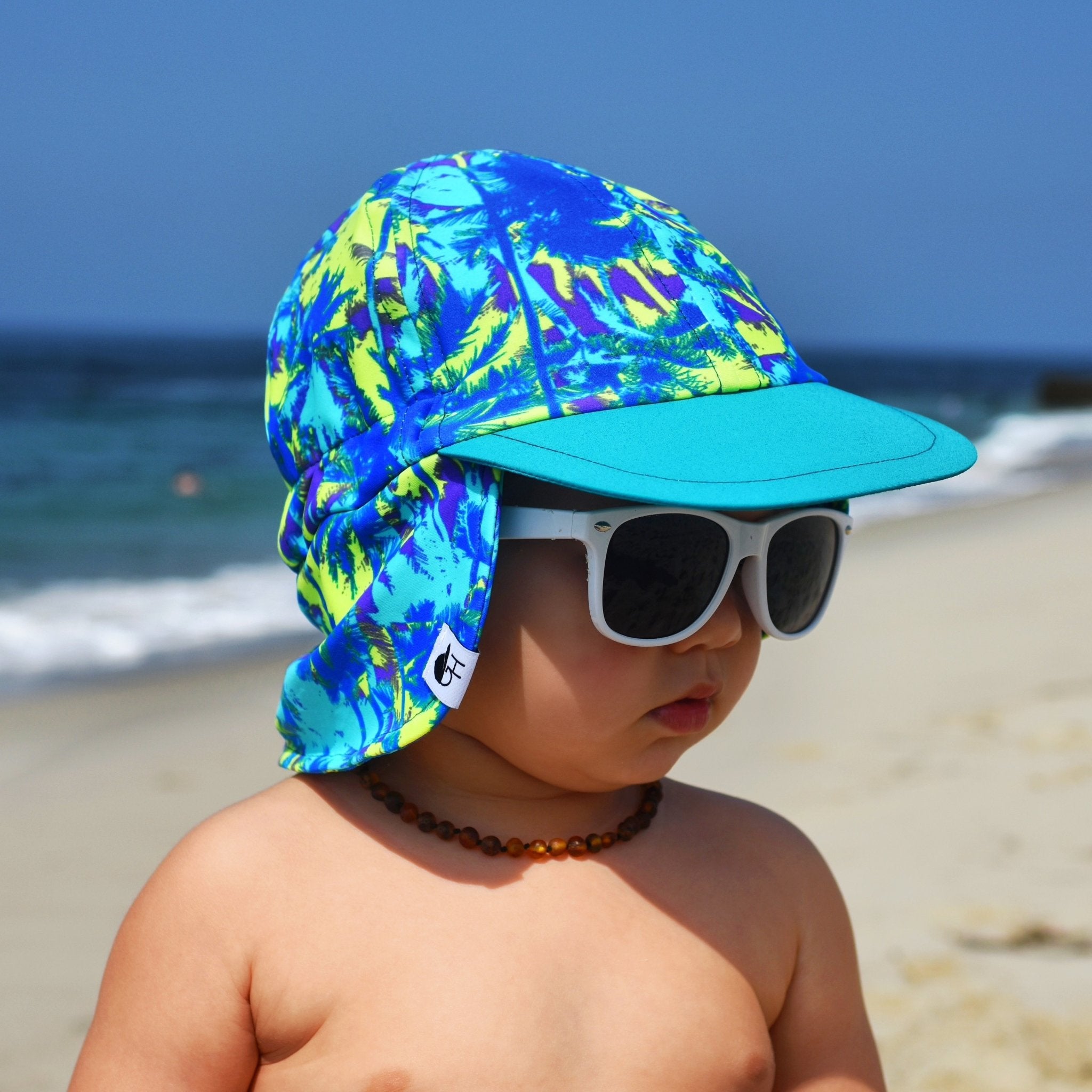 Turquoise Palm Sun Hat - George Hats