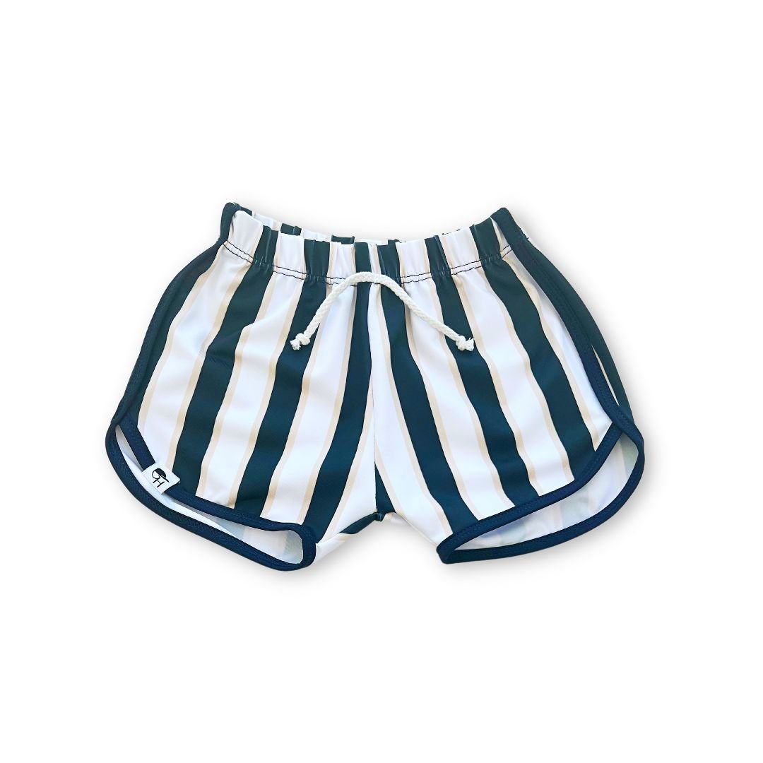 Vintage Stripe Track Swim Shorts - George Hats