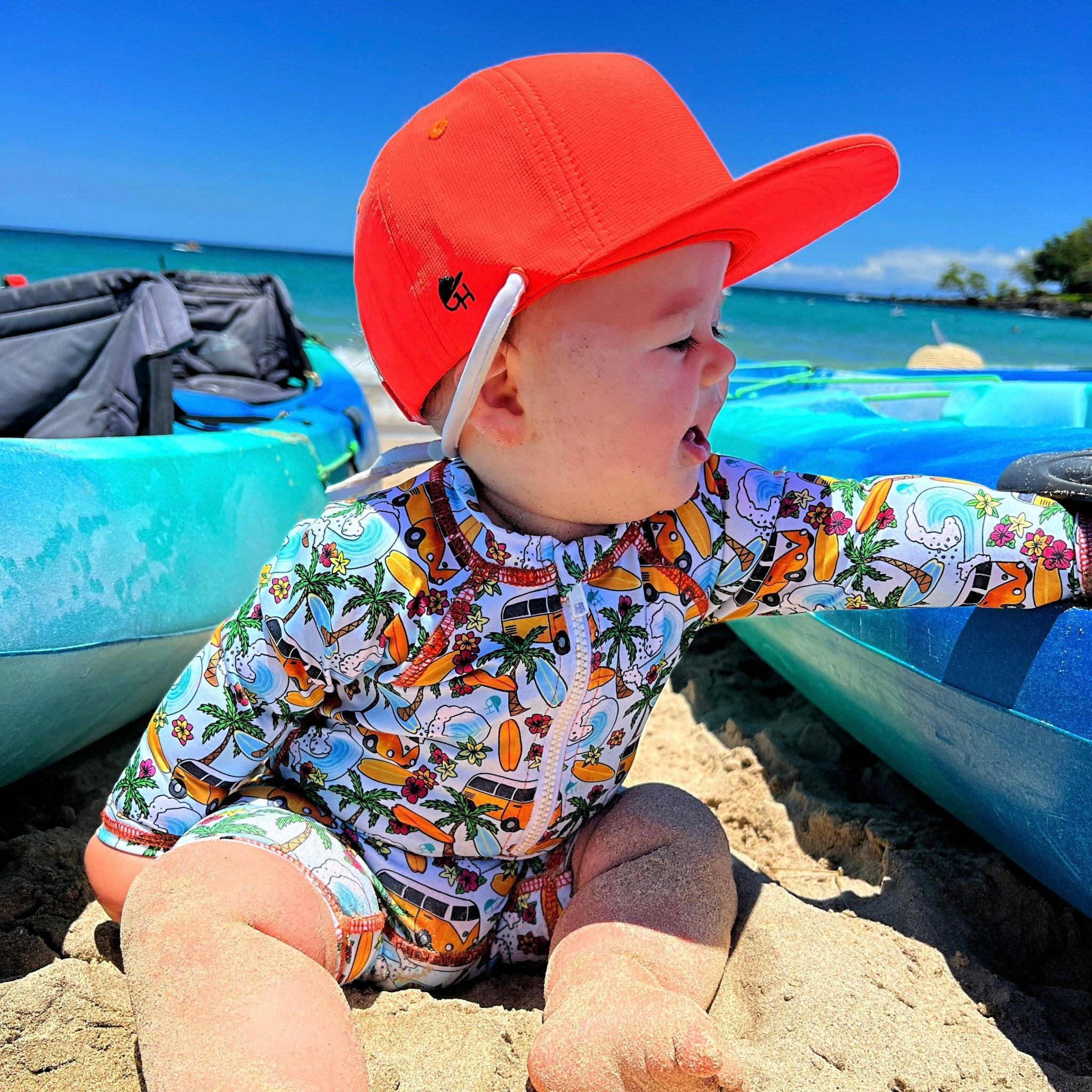 VW Bus Long Sleeve Sunsuit - George Hats