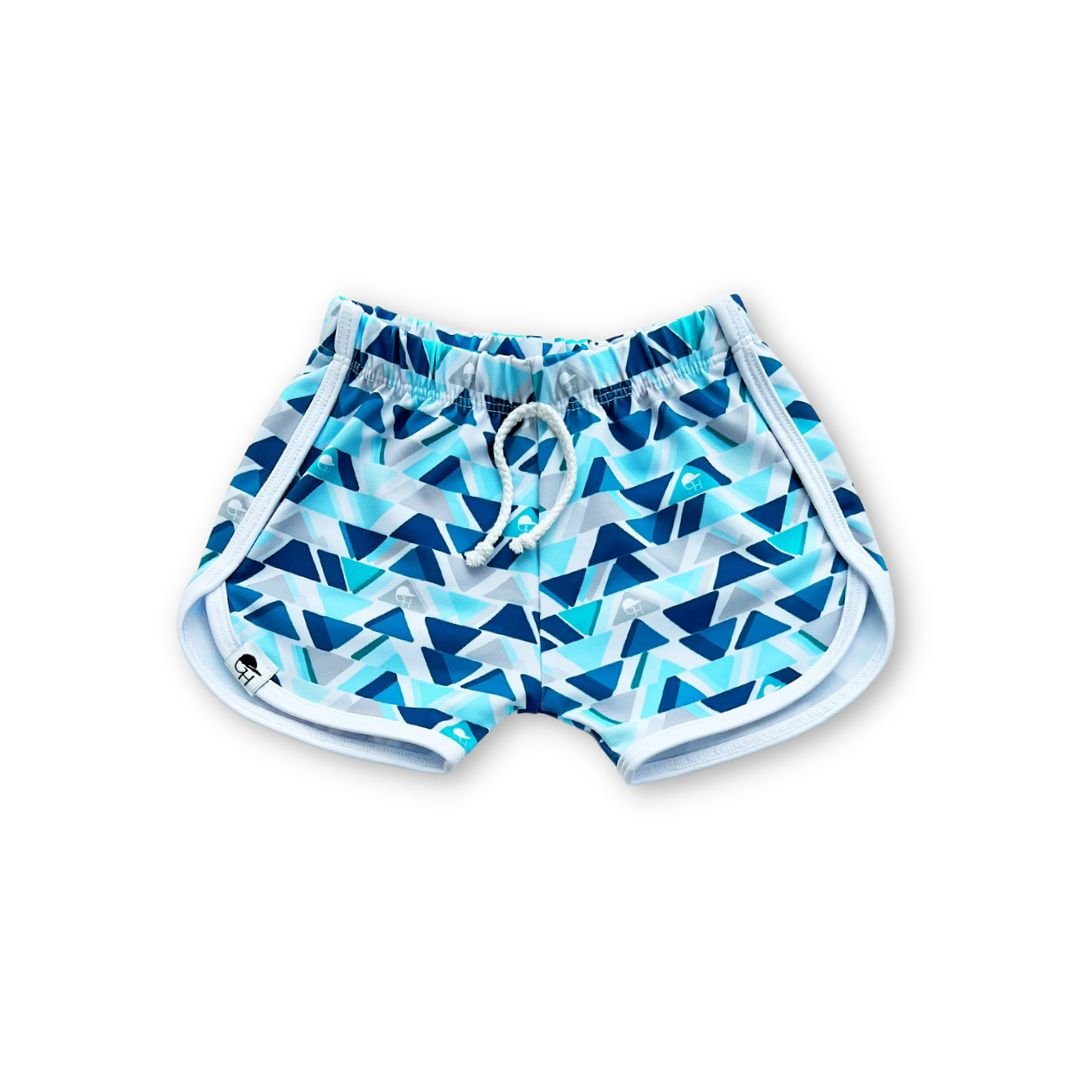 Watercolor Track Swim Shorts - George Hats