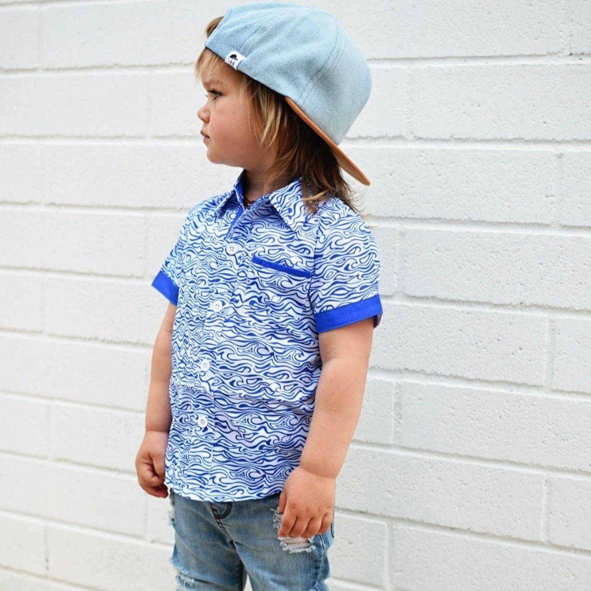 Waves Collared Shirt - George Hats