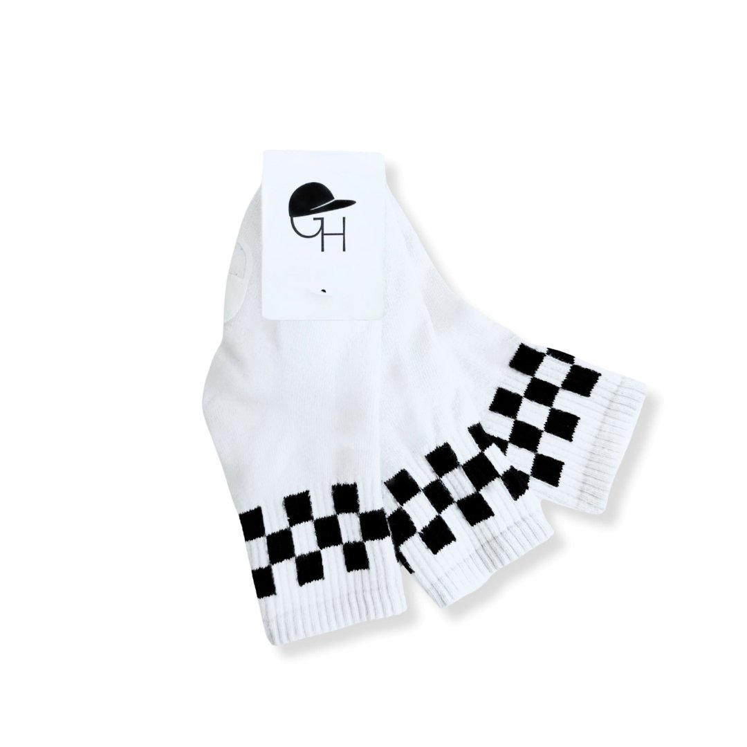 White Check Socks - George Hats