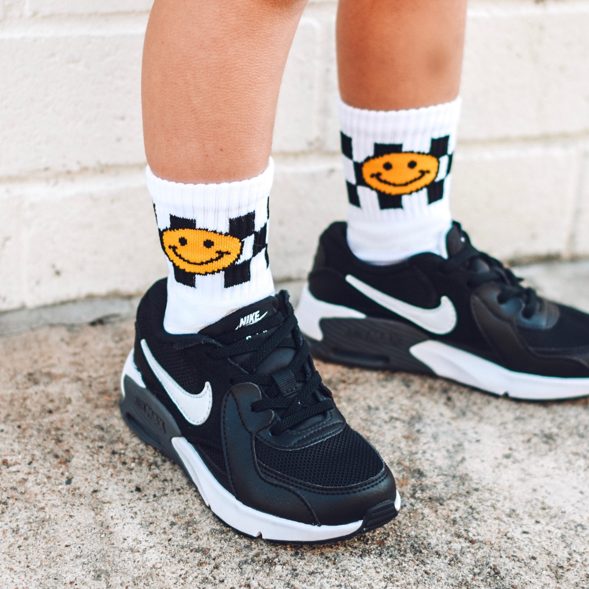 White Smiley Socks - George Hats